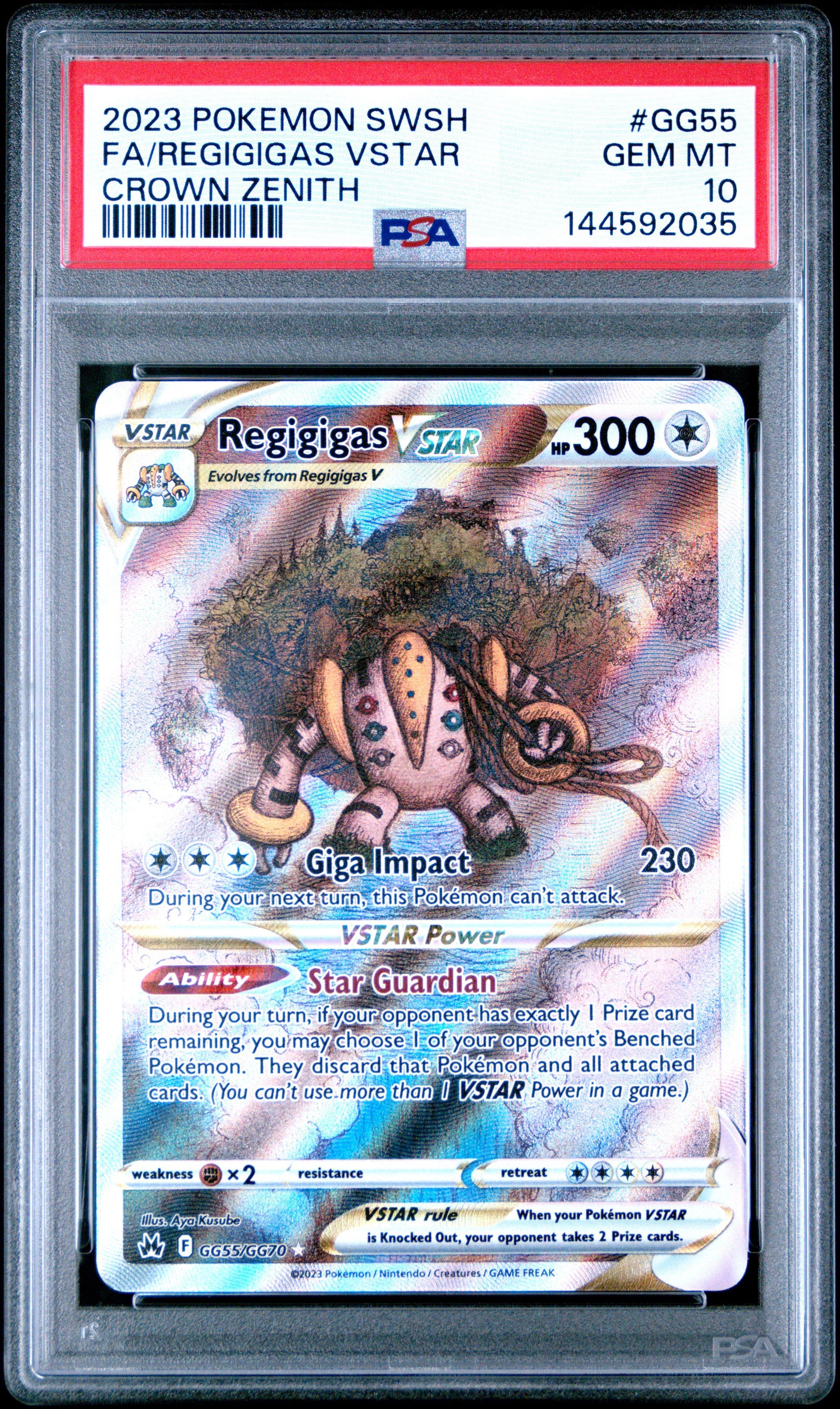 2016 charmeleon pokemon card value Regigigas VSTAR GG55/GG70 PSA 10 – Zapp! Comics Evolves from Regigigas V Type Pokemon Trading Card Game Crown