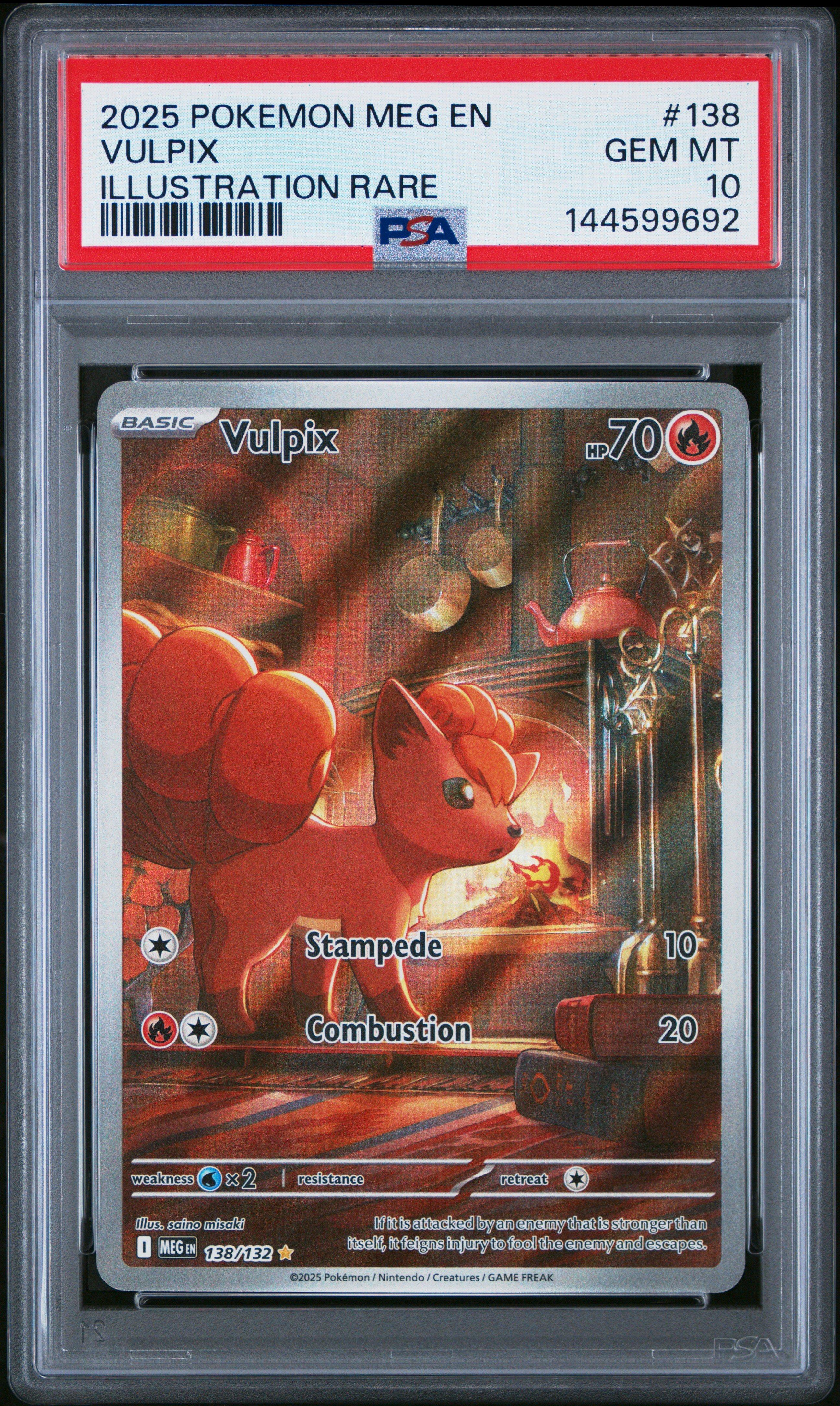 2025 Pokemon Meg En-mega Evolution 138 Vulpix Illustration Rare