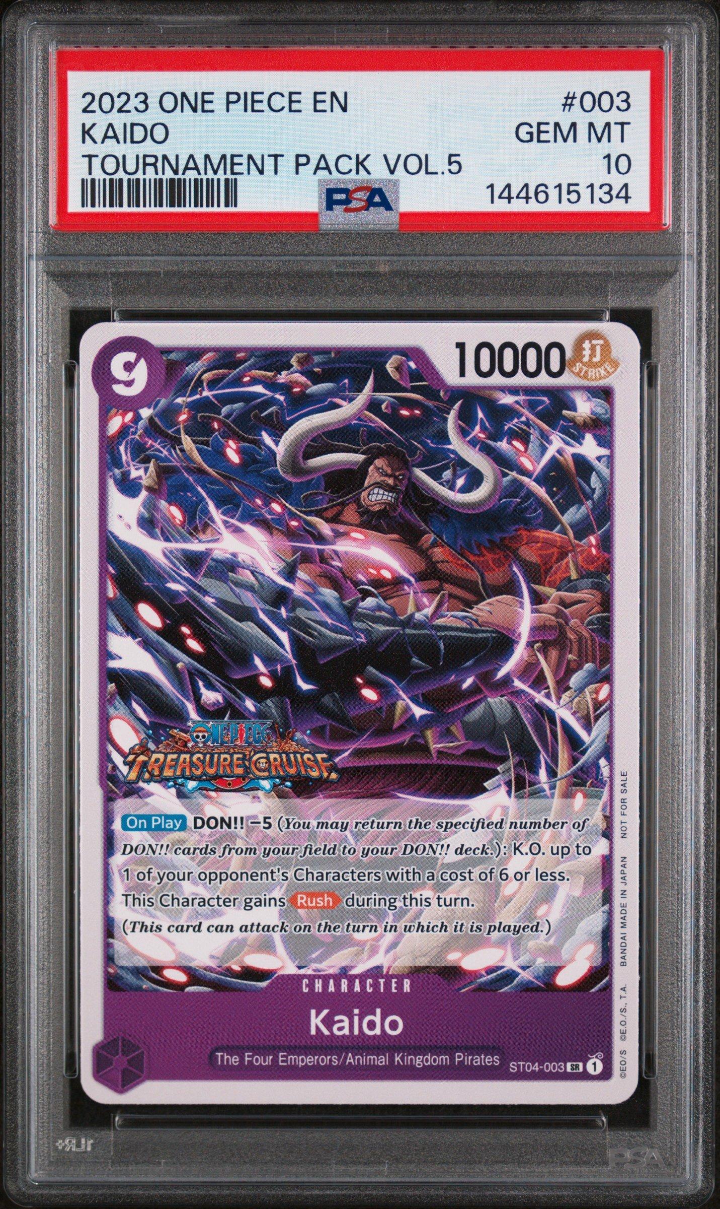 2023 One Piece Promos 003 Kaido Tournament Pack Vol.5 PSA 10