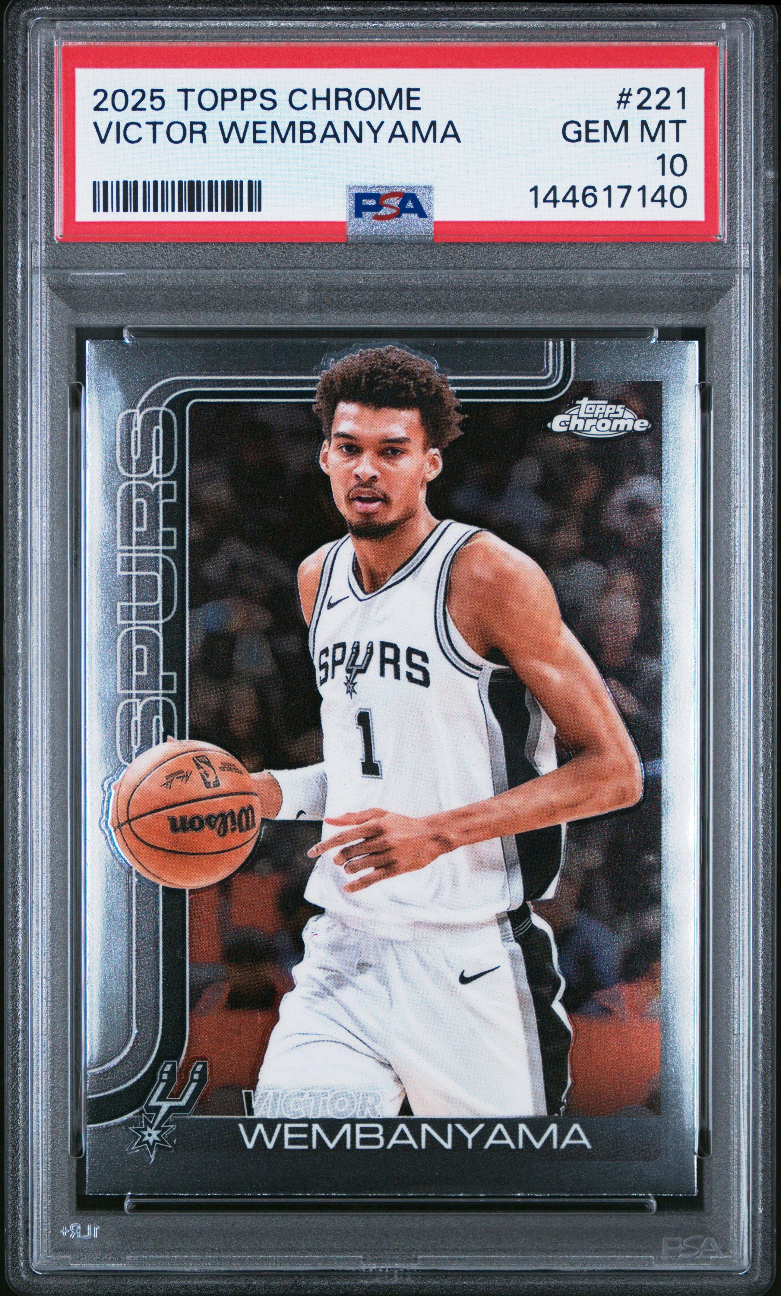 2025 Topps Chrome 221 Victor Wembanyama PSA 10 Graded Card | GameStop