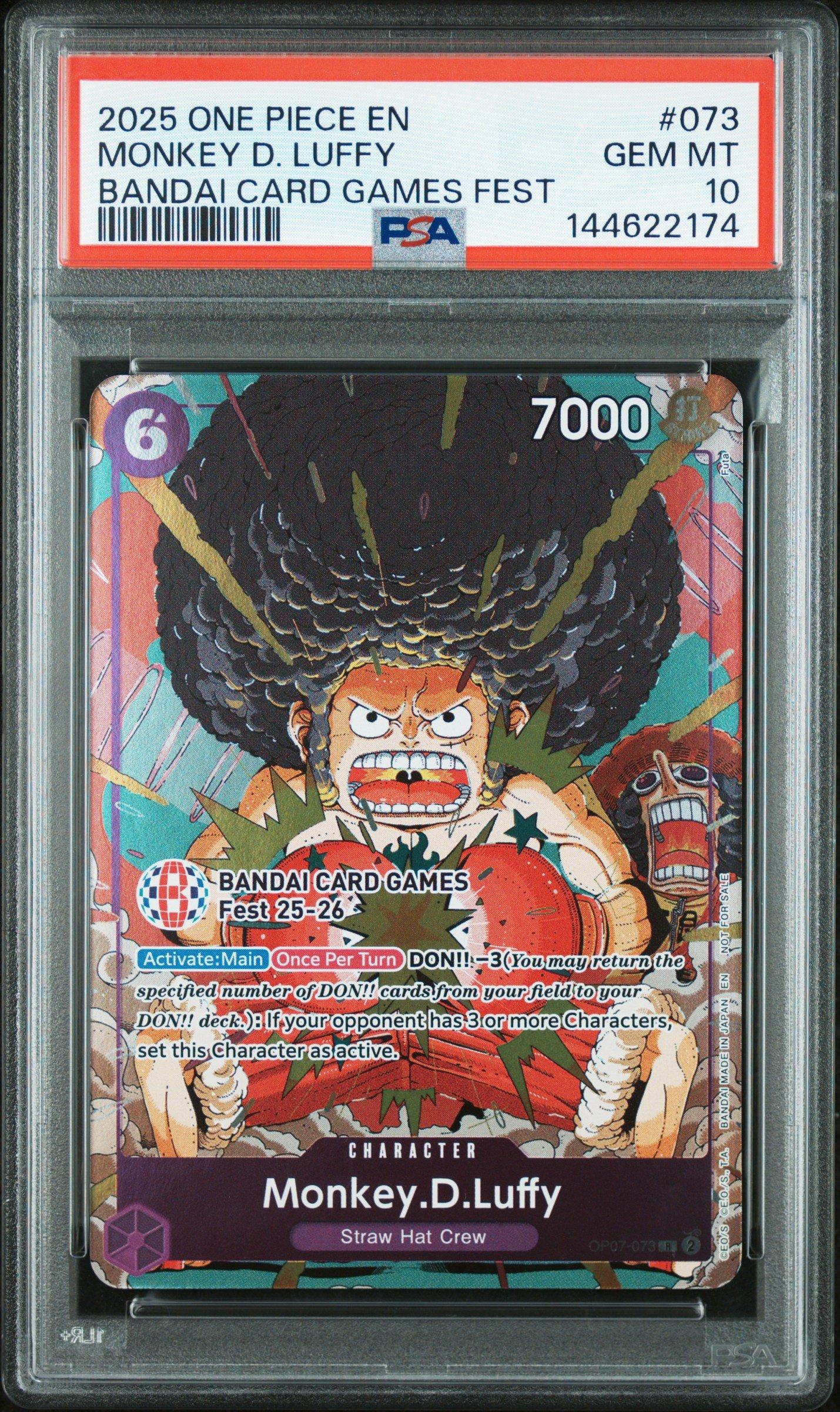 【PSA10】モンキー D ルフィ P-041 バンダイフェス PSA10】モンキー・D・ルフィ BANDAI CARD GAMES Fest PSA 10 MONKEY D