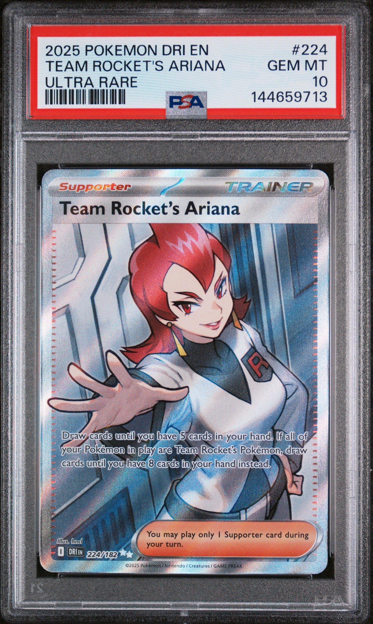 2025 Pokemon Dri En-destined Rivals 224 Team Rocket's Ariana Ultra