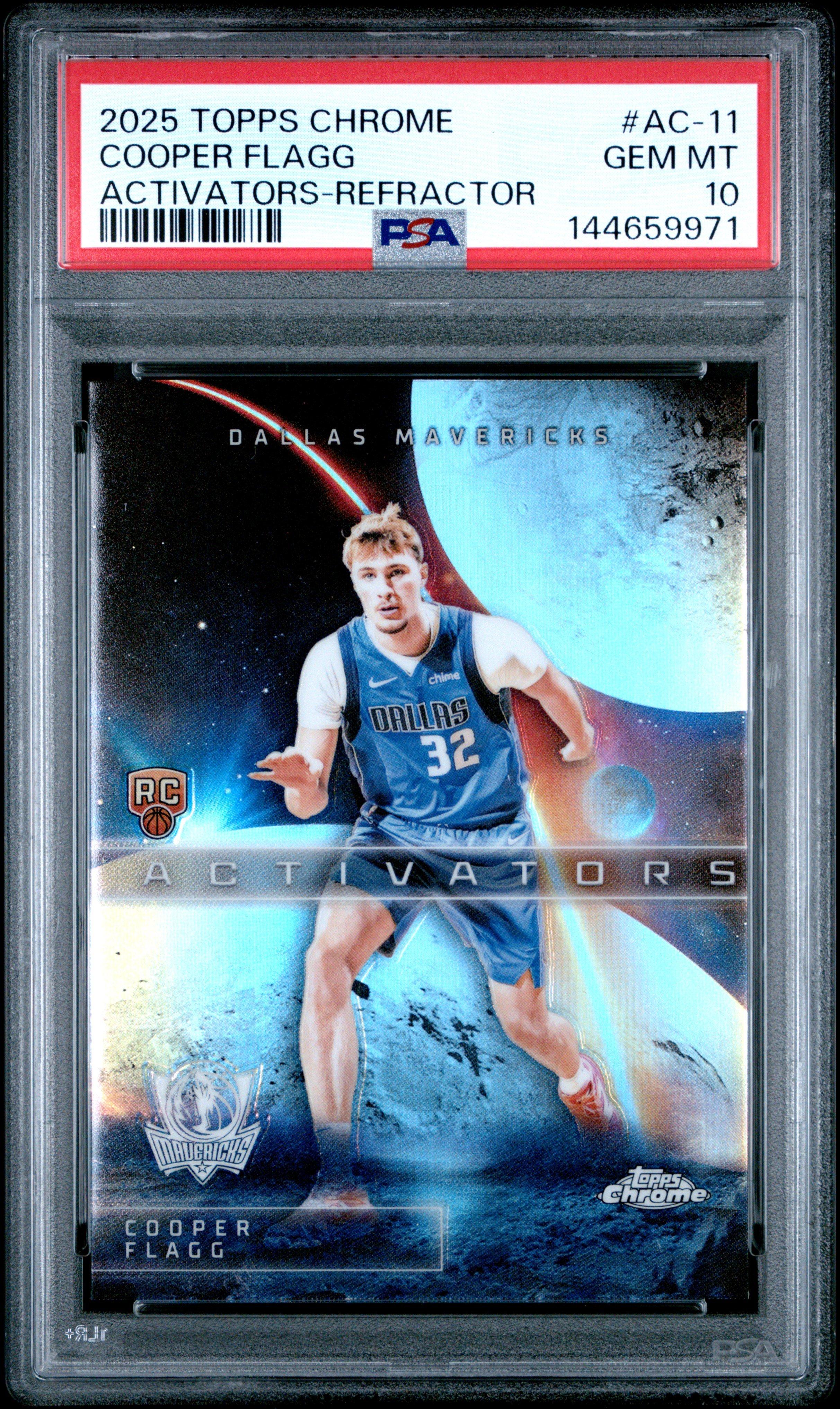 2025 Topps Chrome Activators Ac-11 Cooper Flagg Refractor PSA 10