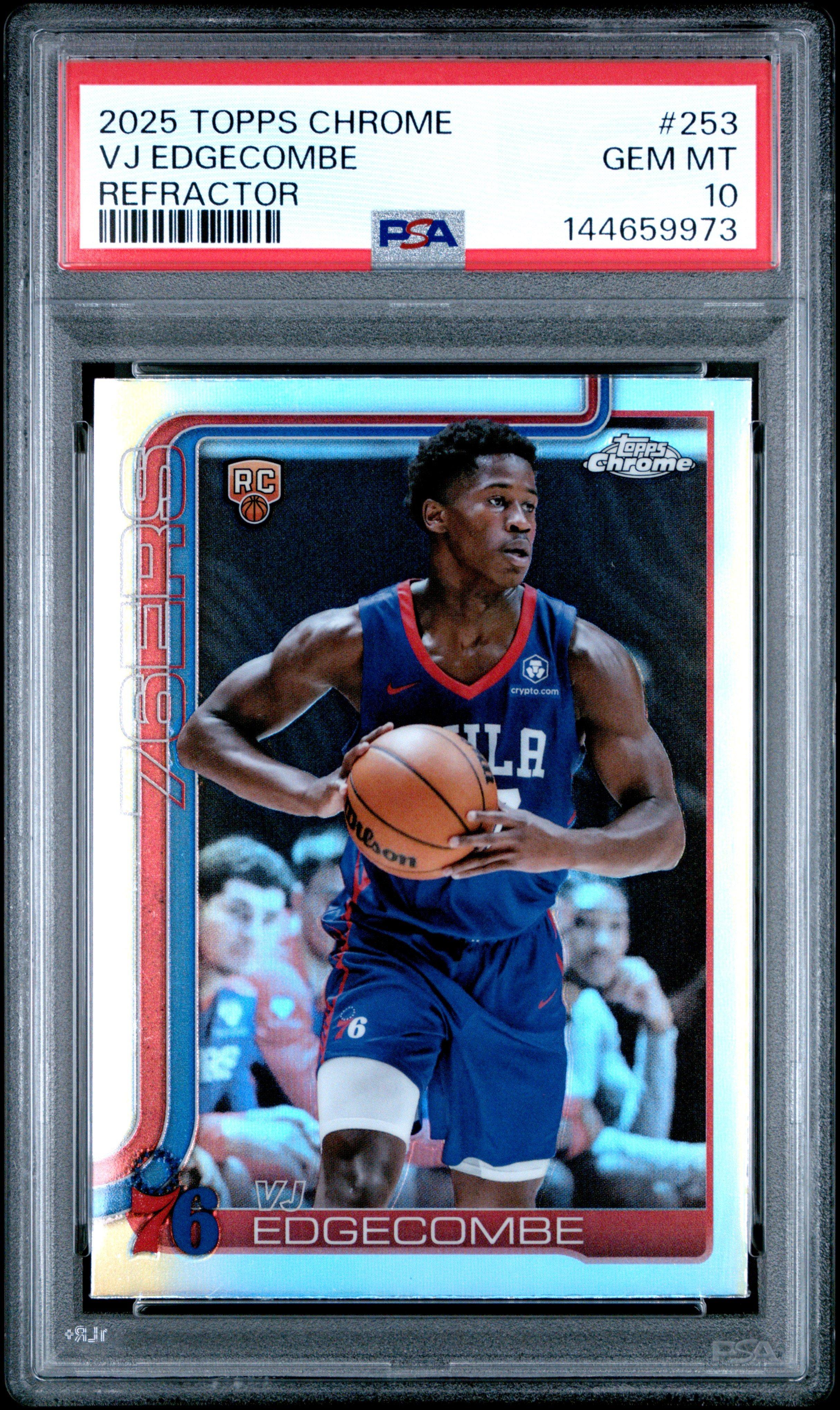 2025 Topps Chrome 253 Vj Edgecombe Refractor PSA 10