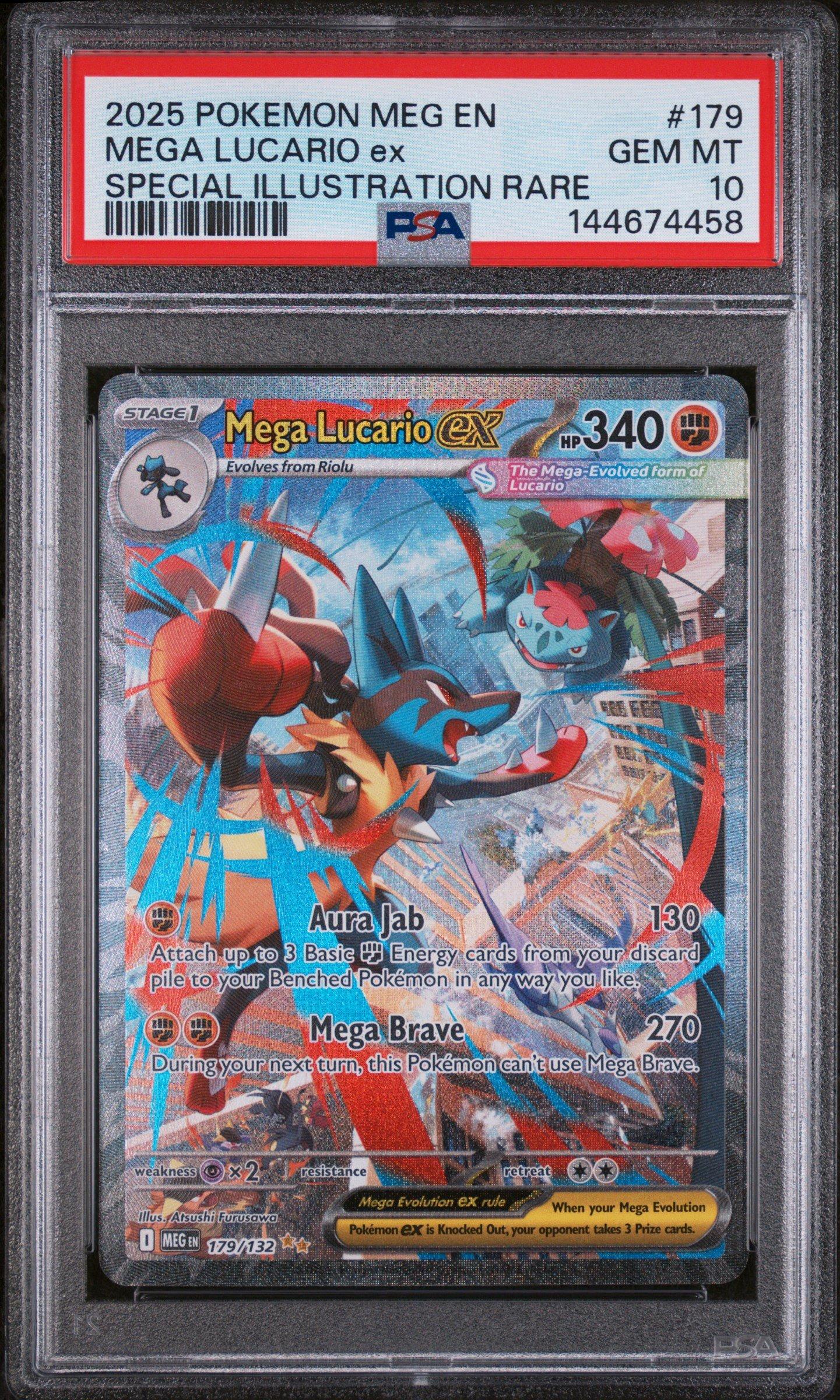 2025 ポケモン メガルカリオex PSA10 2025 Pokemon Meg En-mega Evolution 179 Mega Lucario Ex Special