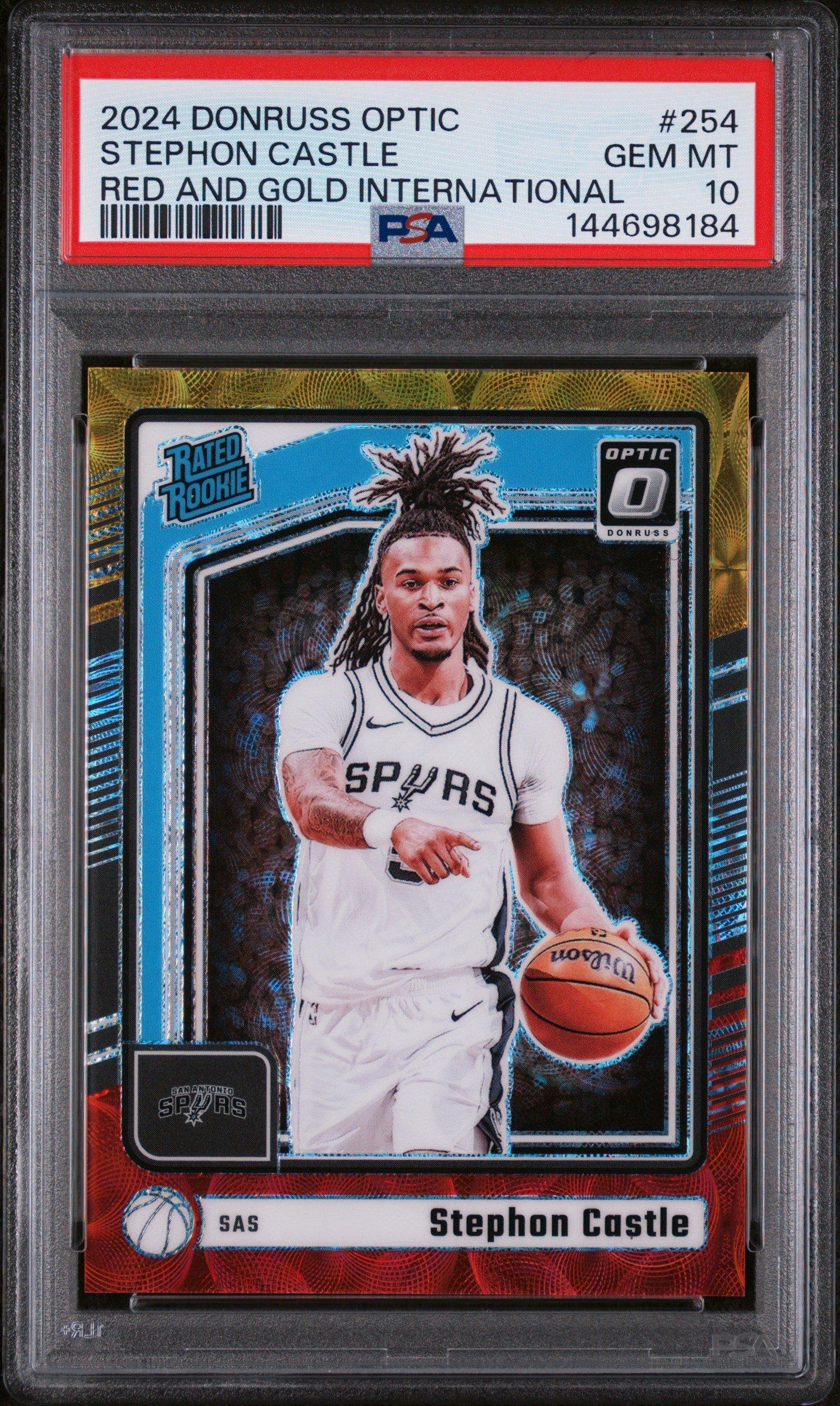2024 Panini Donruss Optic 254 Stephon Castle Red And Gold