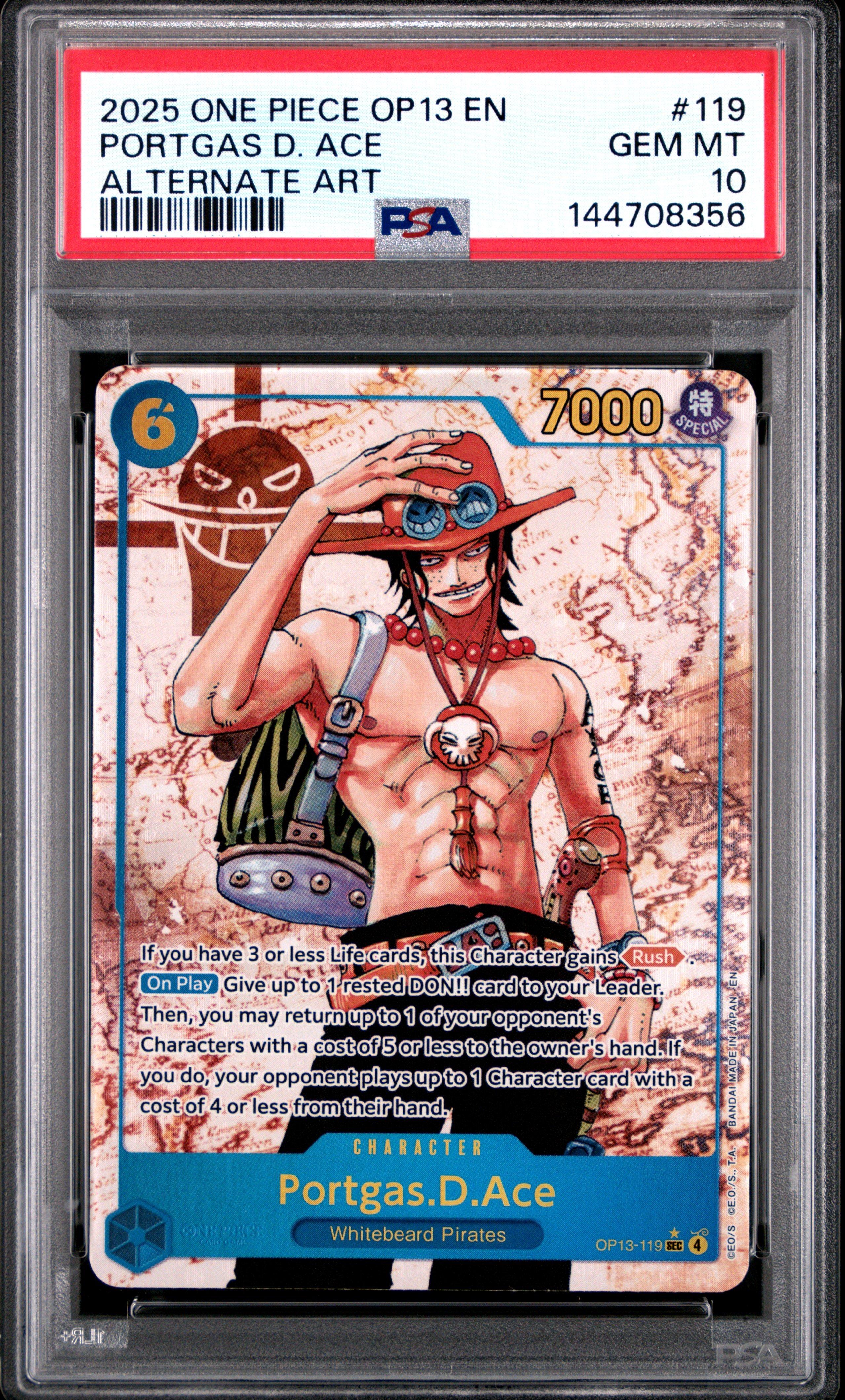 『PSA9』2025 ワンピース OP13 JP ポートガス・D・エース 2025 One Piece Op13-carrying On His Will 119 Portgas D. Ace
