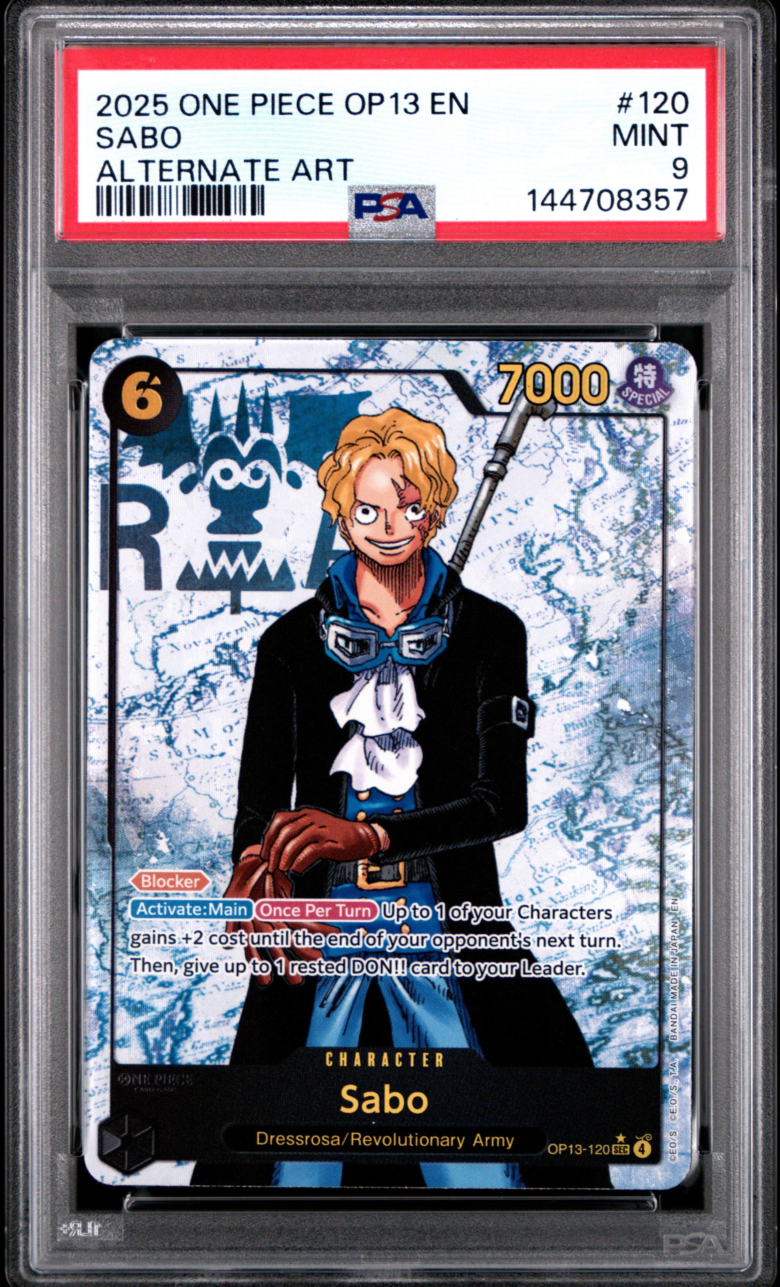 2025 One Piece Op13-carrying On His Will 120 Sabo Alternate Art