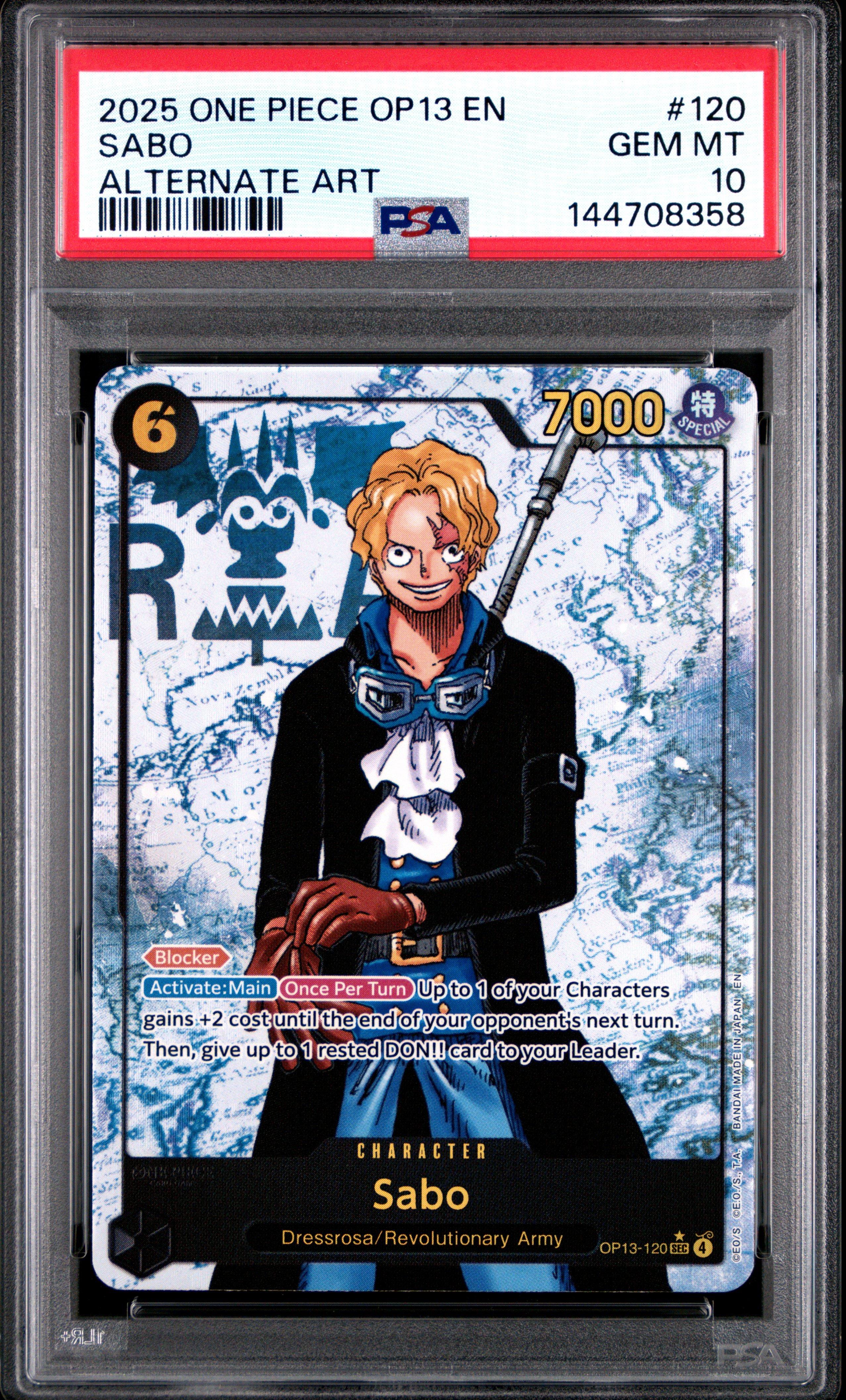 2025 One Piece Op13-carrying On His Will 120 Sabo Alternate Art