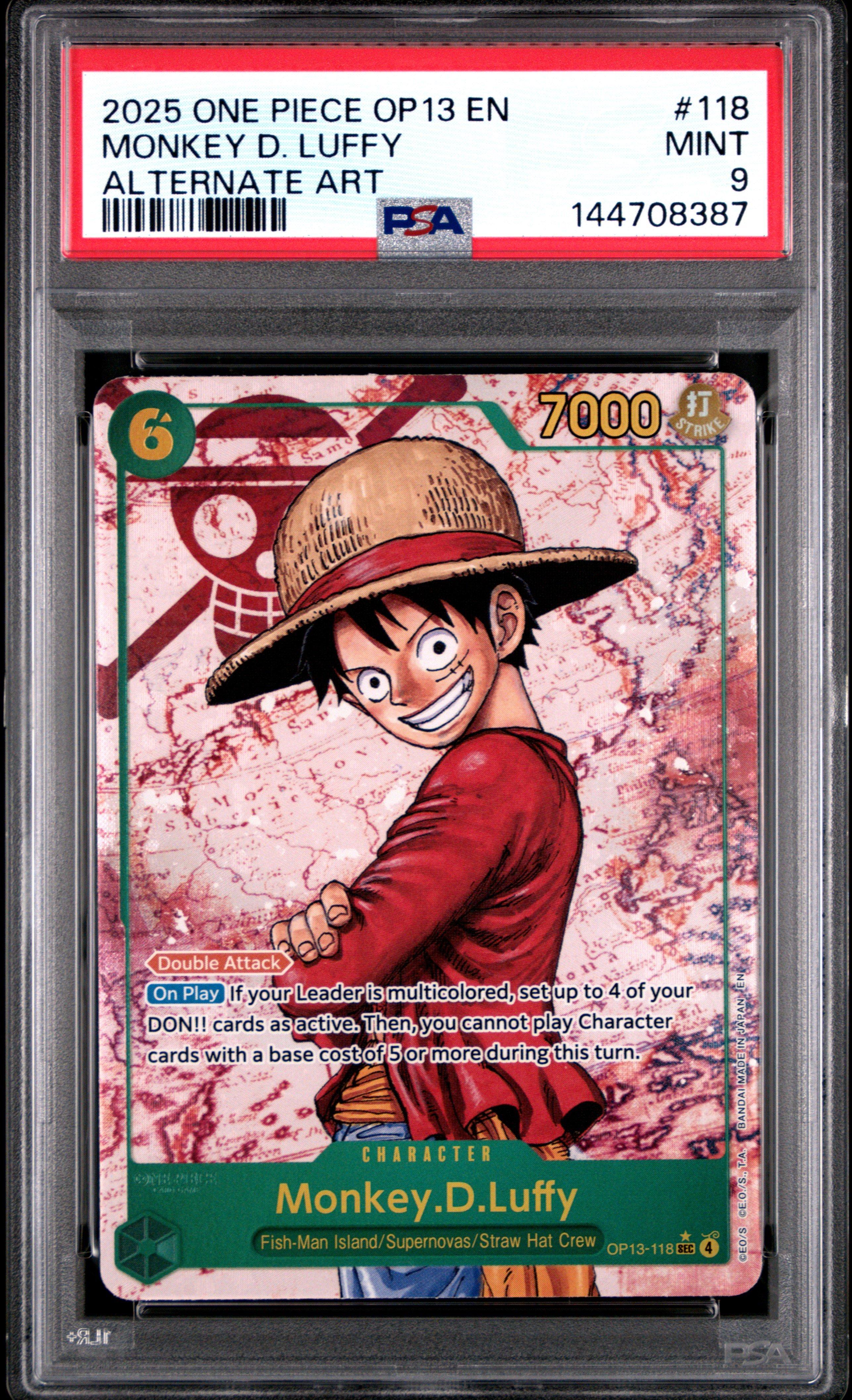 2025 One Piece Op13-carrying On His Will 118 Monkey D. Luffy