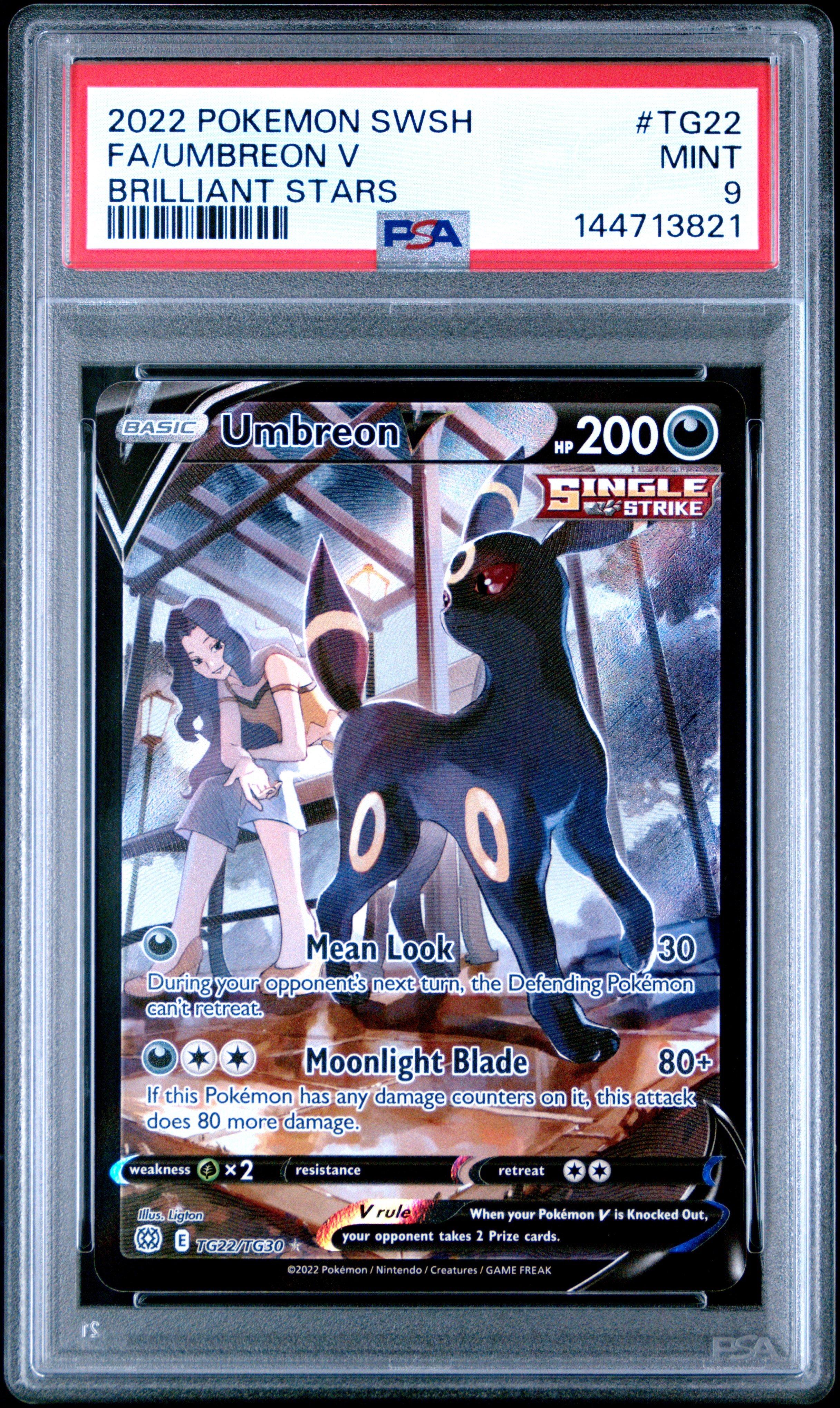 2022 Pokemon Sword & Shield Brilliant Stars Tg22 Full Art/umbreon V PSA 9  Graded Card | GameStop