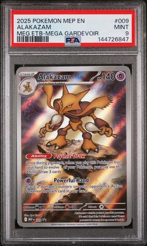 2025 Pokemon Mep En-me Black Star Promo 009 Alakazam Mega Evolution Elite  Trainer Box-mega Gardevoir PSA 9 Graded Card | GameStop