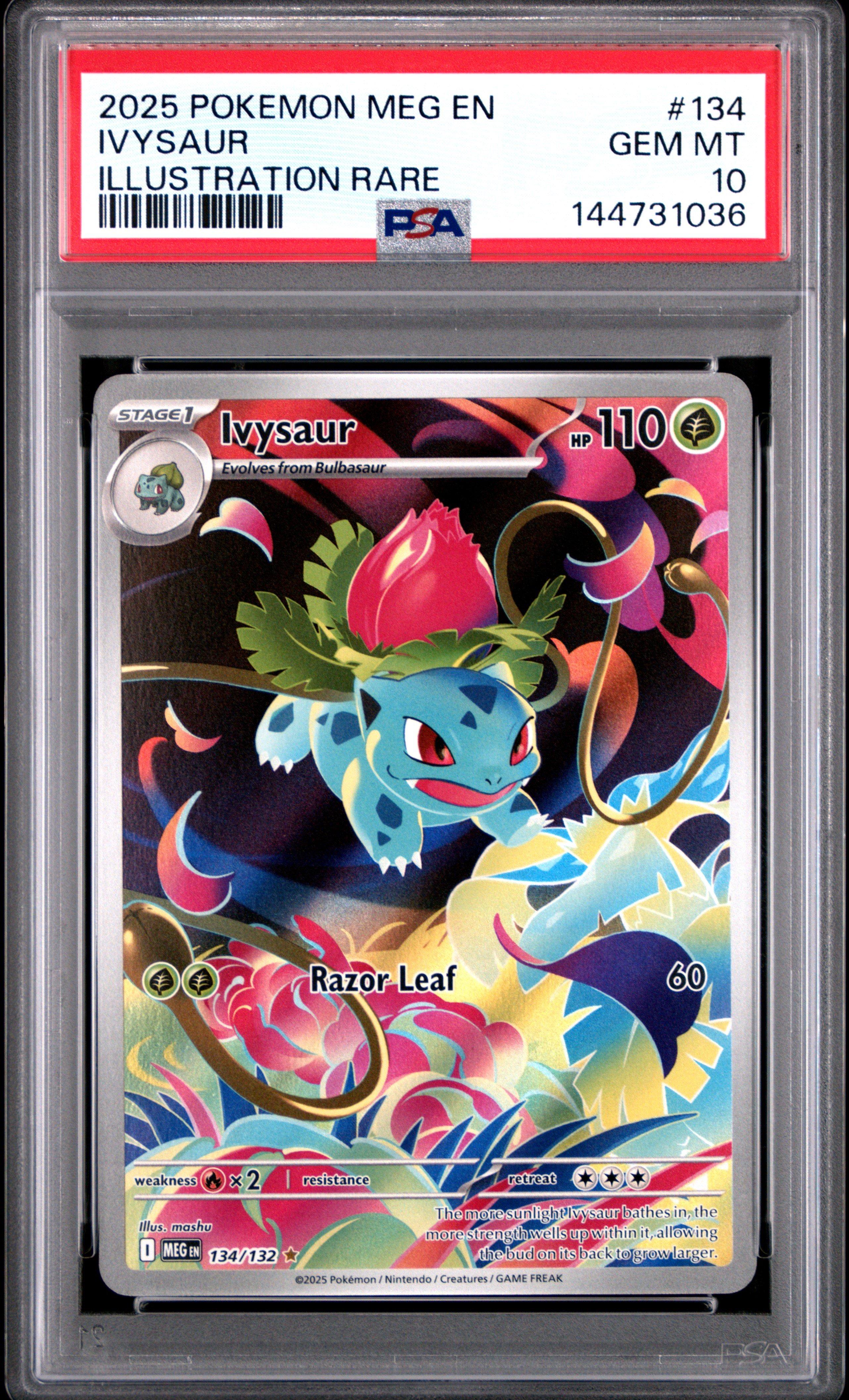 2025 Pokemon Meg En-mega Evolution 134 Ivysaur Illustration Rare