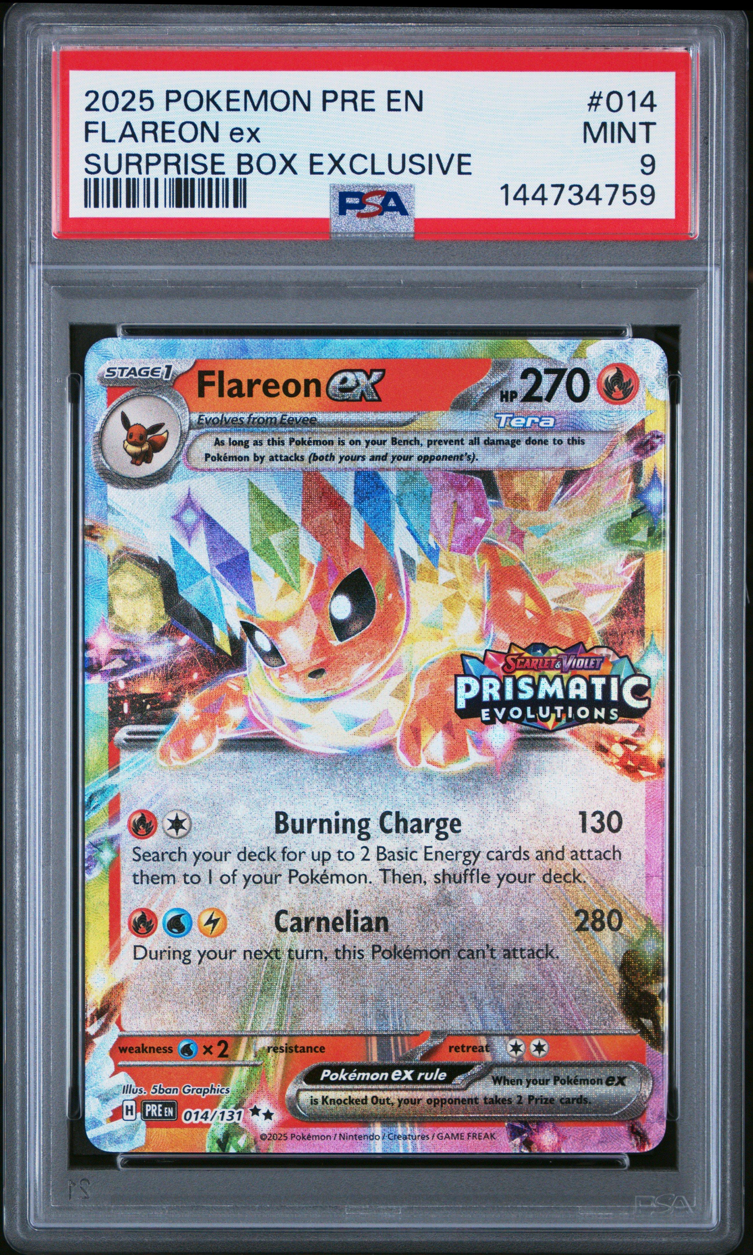 pokemon flareon ex card 146 131 Case this card is the perfect way to showcase your collection. Flareon EX 2024 Pokemon Terastal