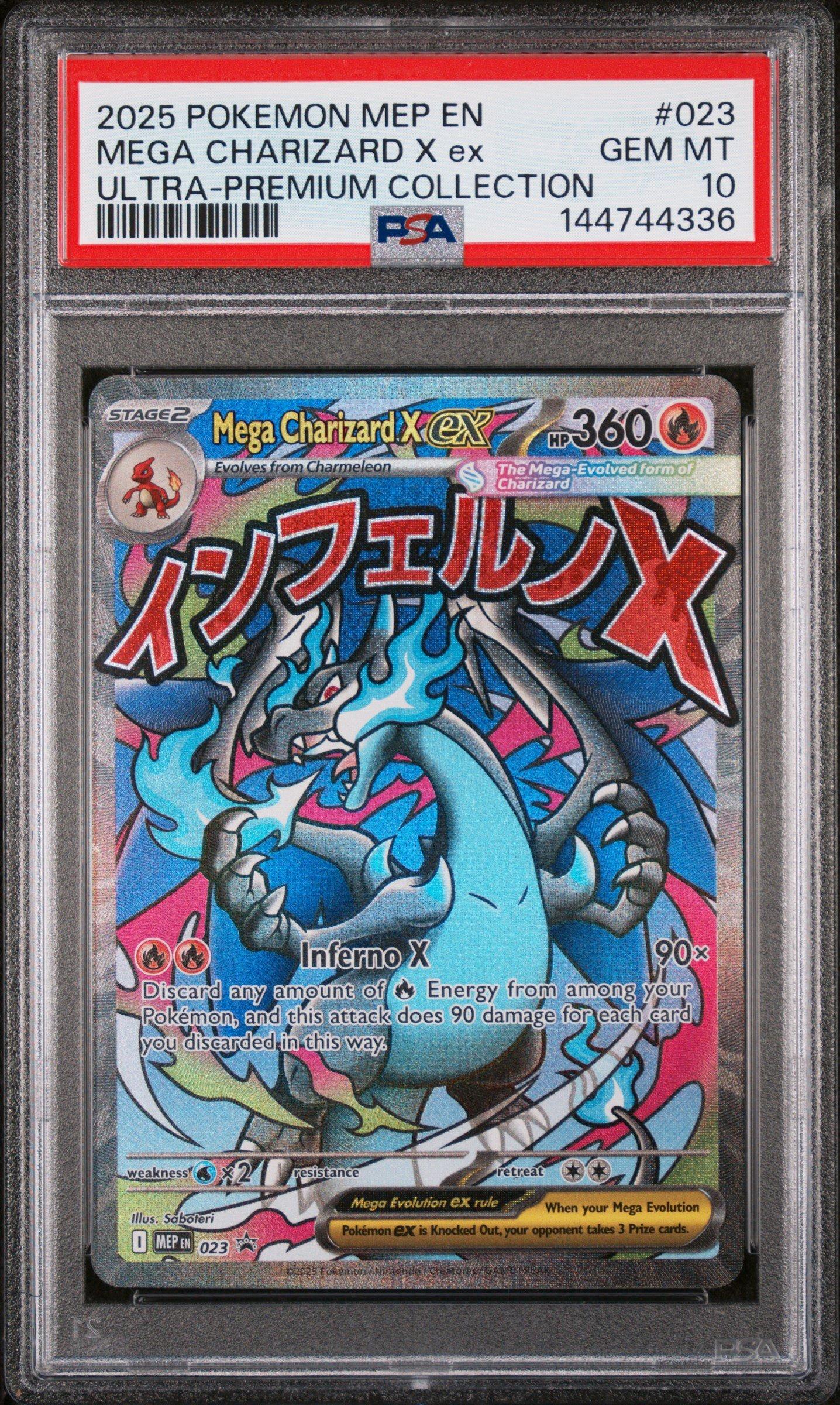 2025 Pokemon Mep En-me Black Star Promo 023 Mega Charizard X Ex