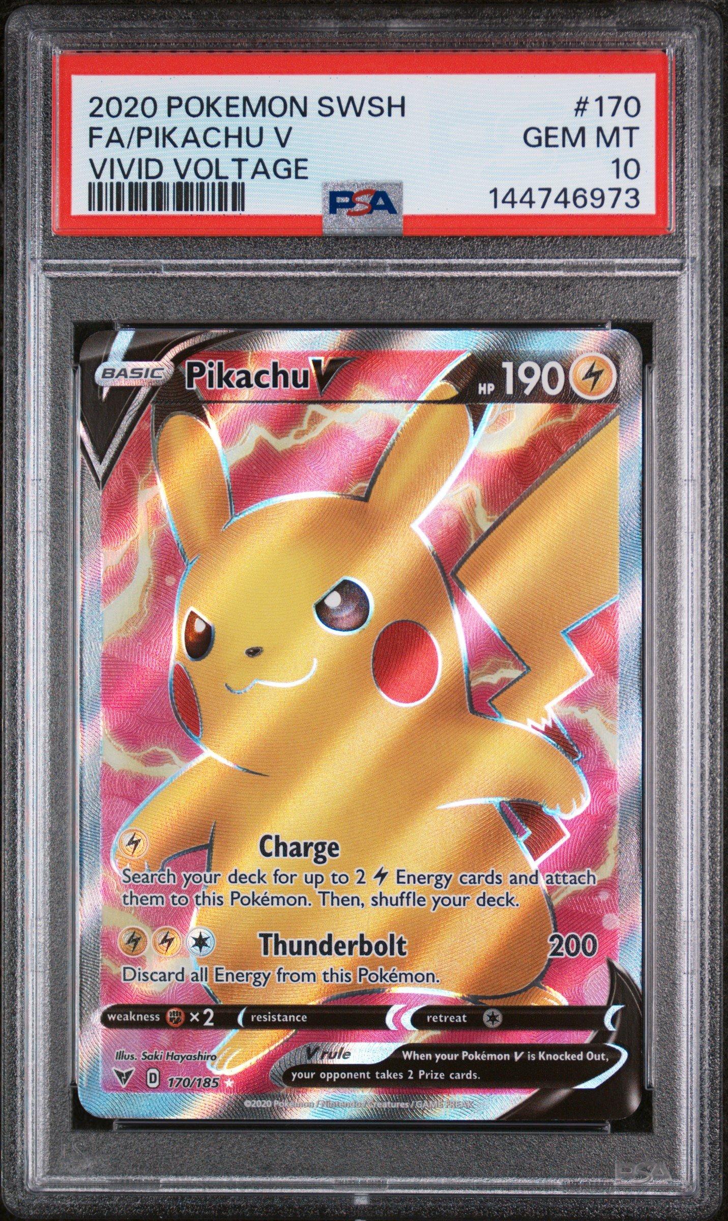 2020 Pokemon Sword & Shield Vivid Voltage 170 Full Art/pikachu V