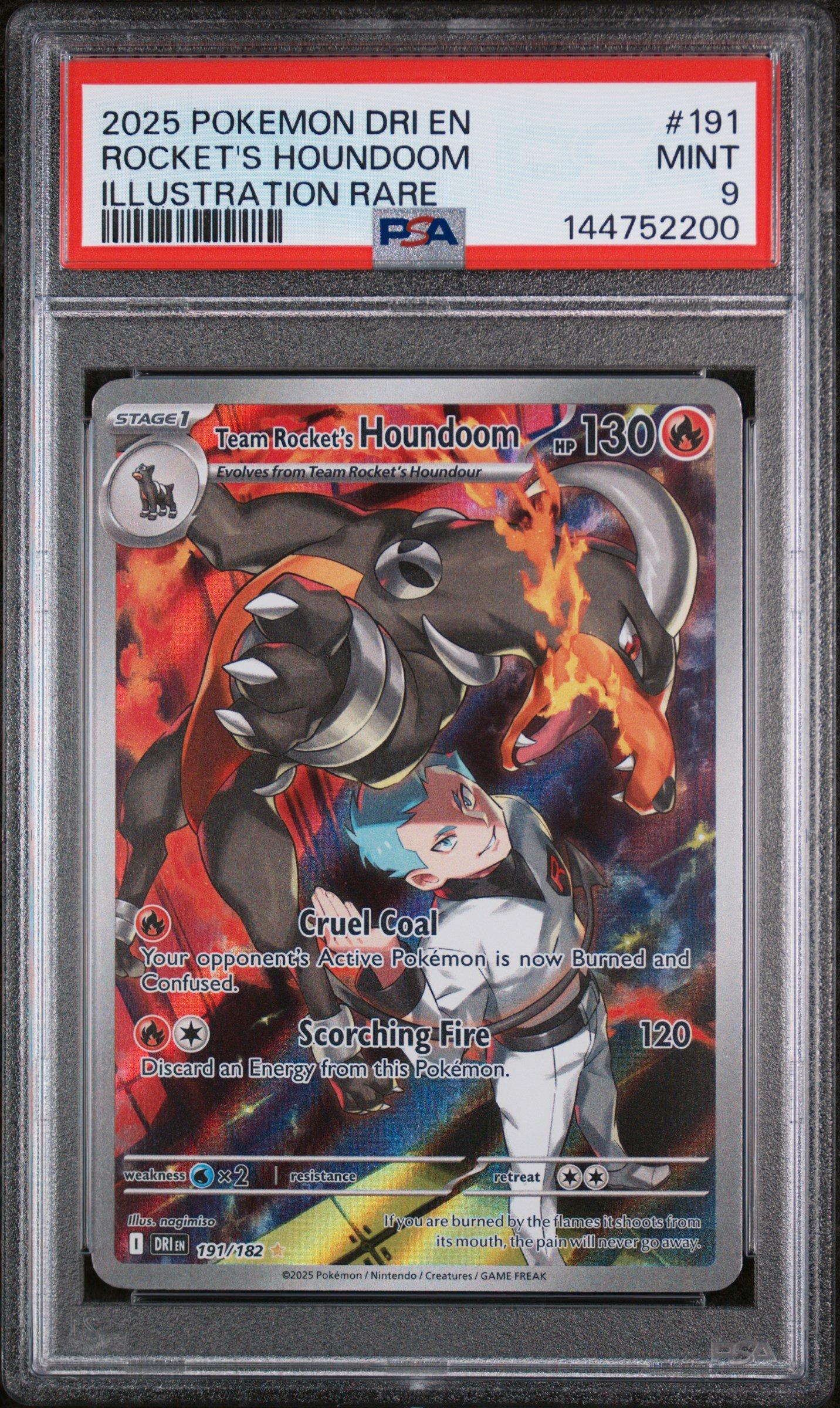PSA9＊マグマ団のヘルガー アンリミ ADV Houndoom PSA10以下 2025 Pokemon Dri En-destined Rivals 191 Team Rocket's Houndoom