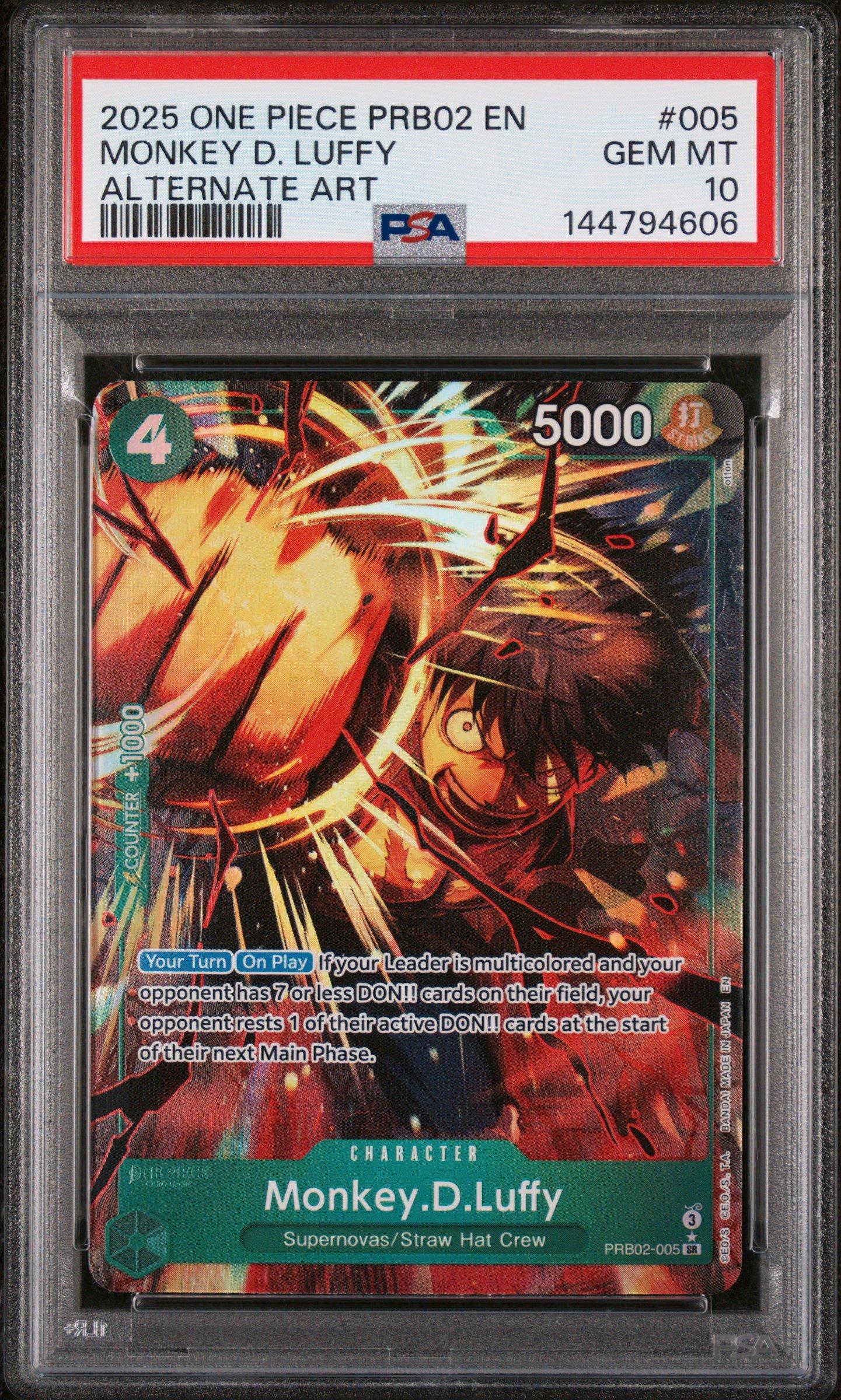 2025 ONE PIECE PRB02 JP モンキー・D・ルフィカード 2025 One Piece Prb02-premium Booster -one Piece Card The Best- Vol