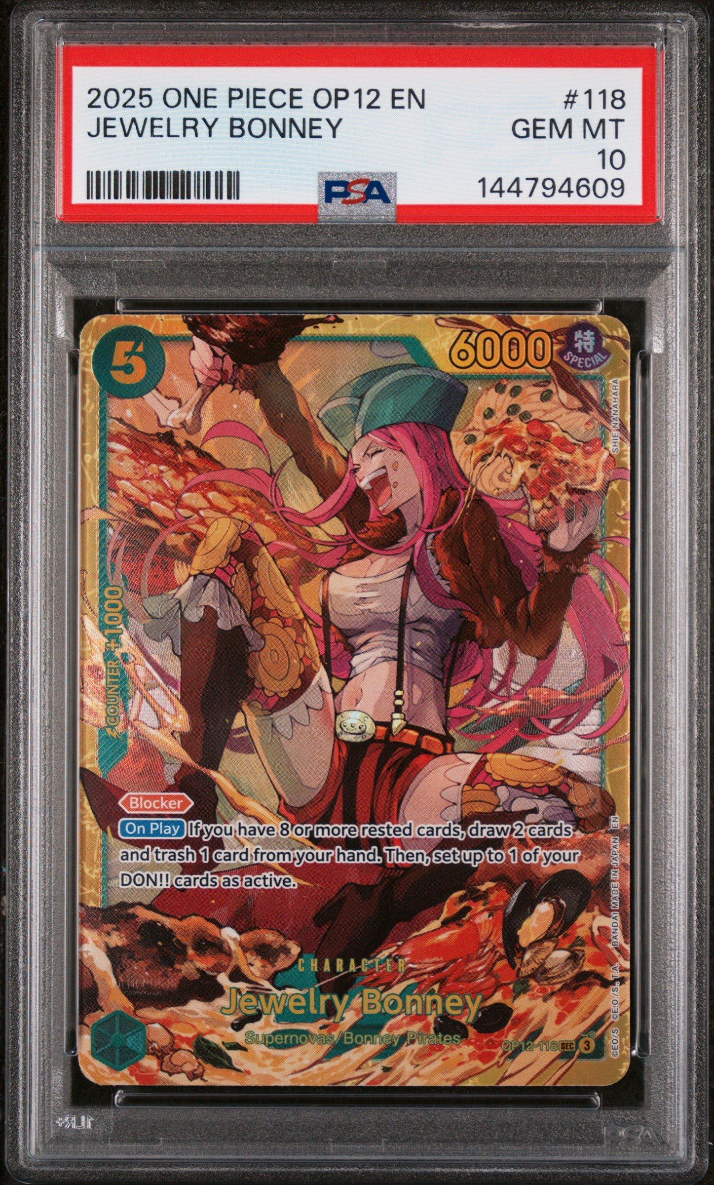2025 One Piece Op12-legacy Of The Master 118 Jewelry Bonney PSA 10