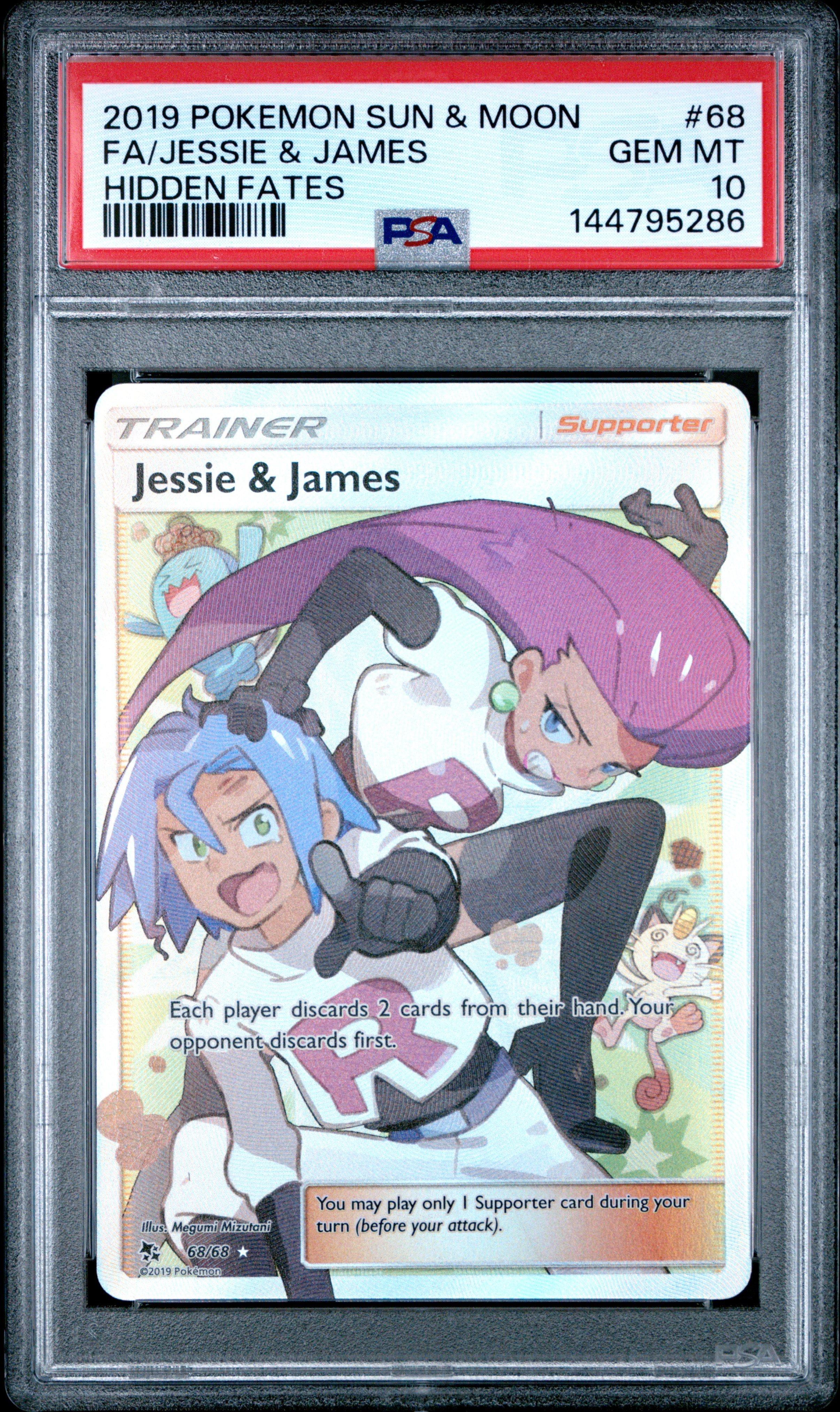 2019 Pokemon Sun & Moon Hidden Fates 68 Full Art/jessie & James