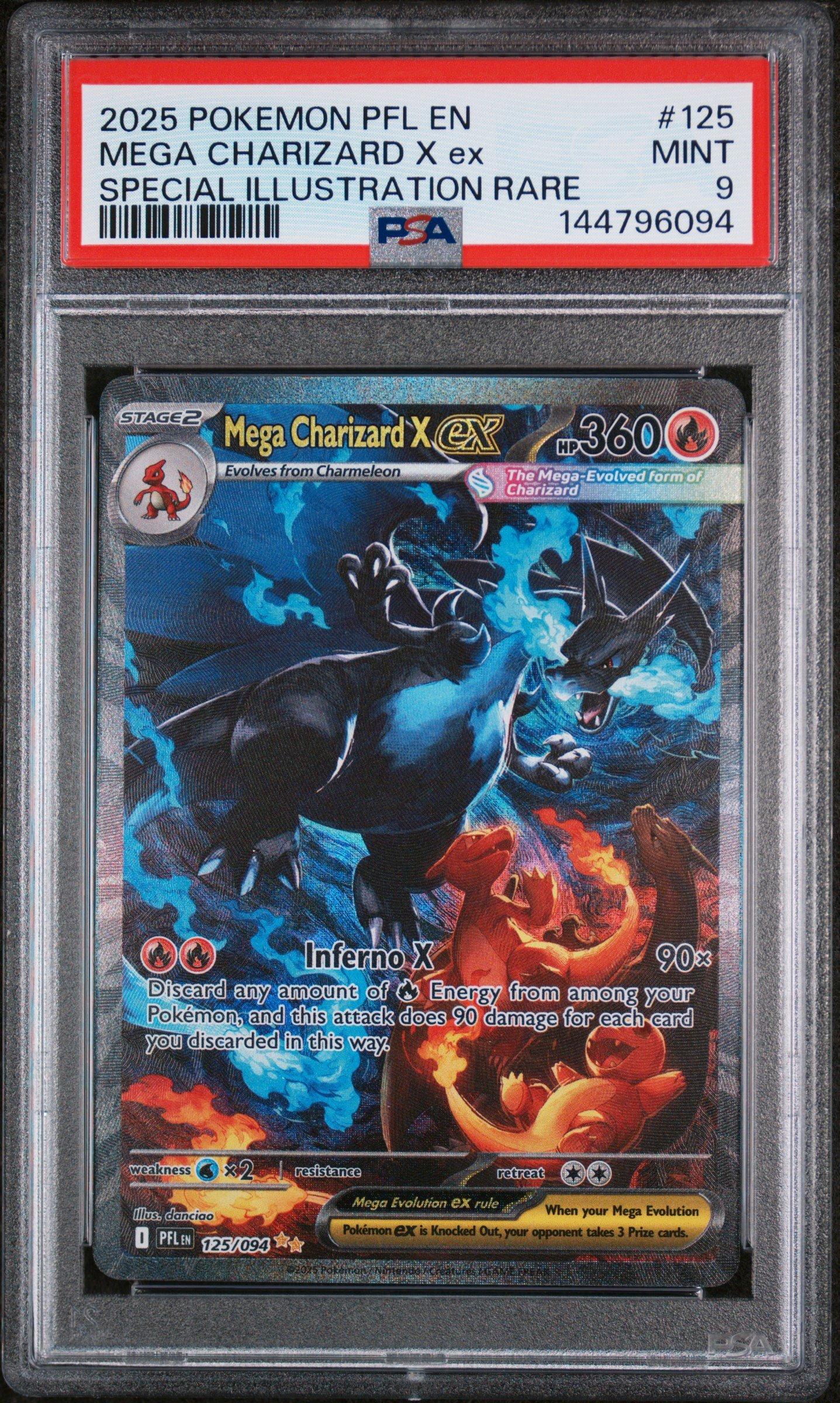 2025 Pokemon Pfl En-phantasmal Flames 125 Mega Charizard X Ex