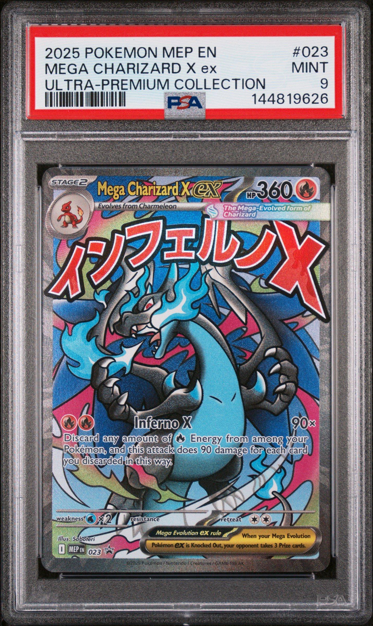 2025 Pokemon Mep En-me Black Star Promo 023 Mega Charizard X Ex