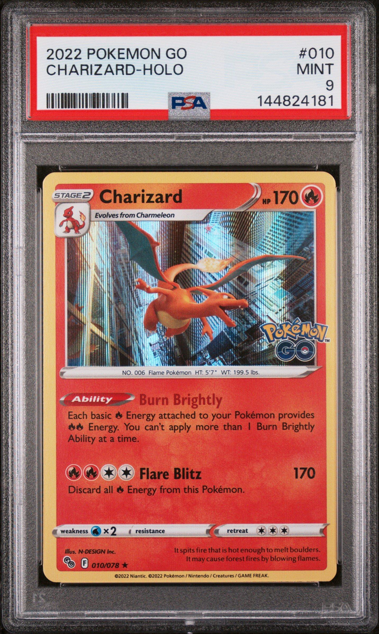 2022 Pokemon Go 010 Charizard-holo PSA 9