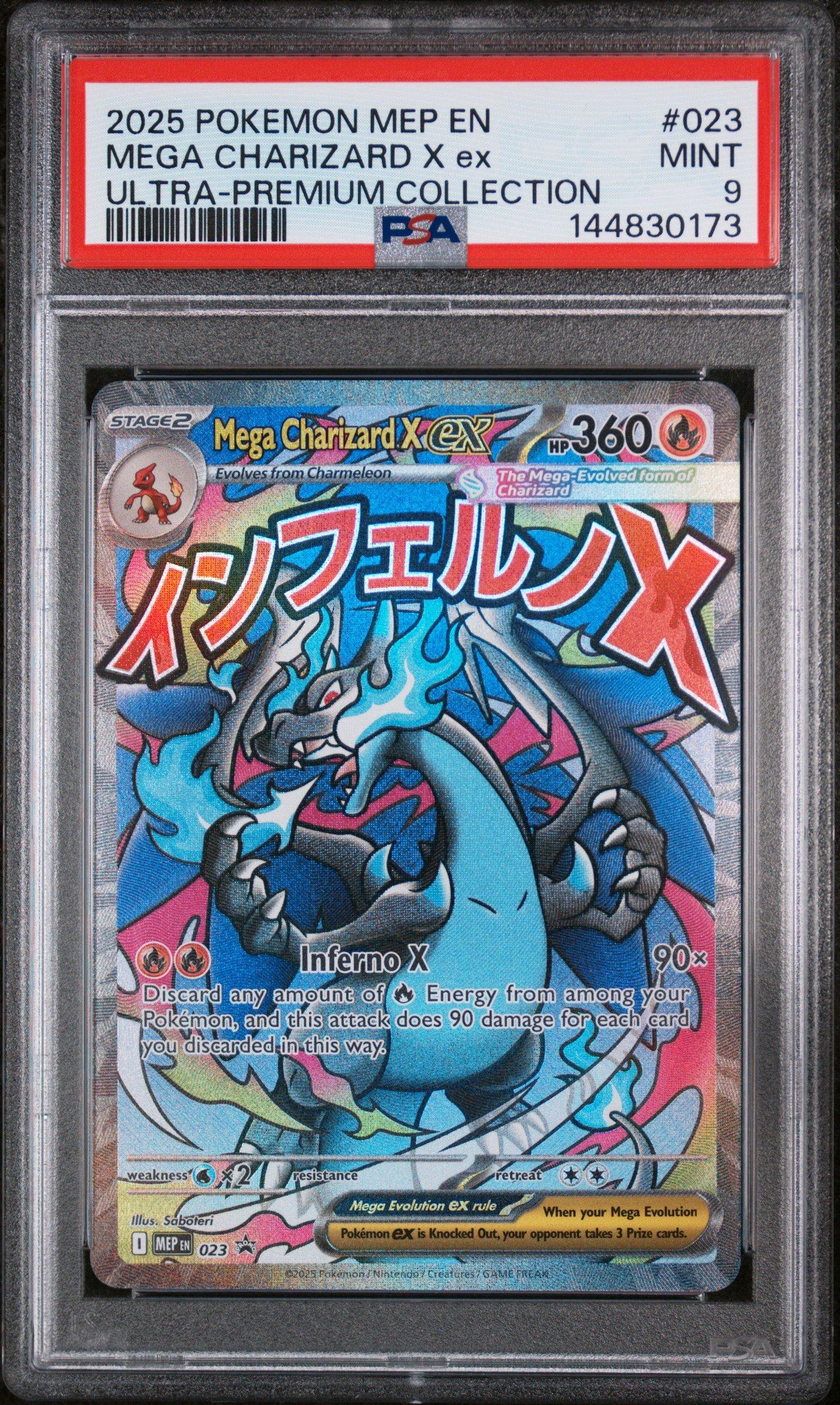 2025 Pokemon Mep En-me Black Star Promo 023 Mega Charizard X Ex