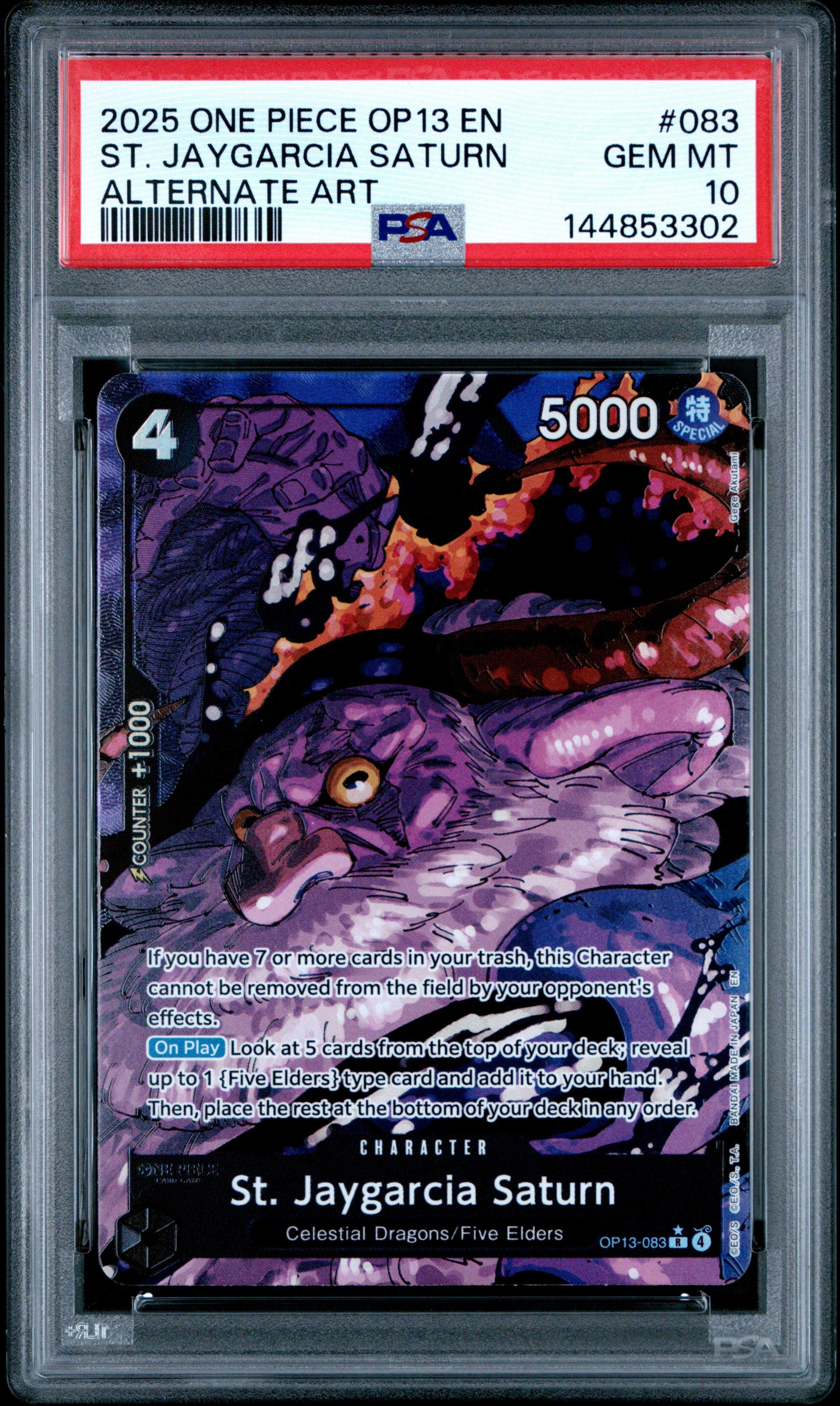 2025 One Piece Op13-carrying On His Will 083 St. Jaygarcia Saturn