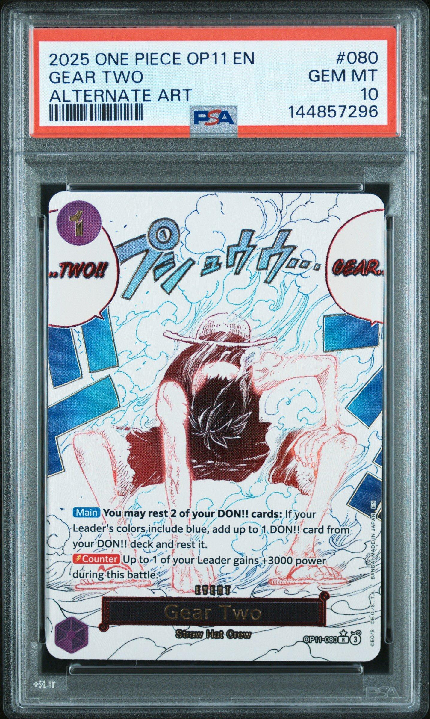 psa10 sdv8-dpup2 ベジータ 2025 One Piece Op11-a Fist Of Divine Speed 080 Gear Two Alternate