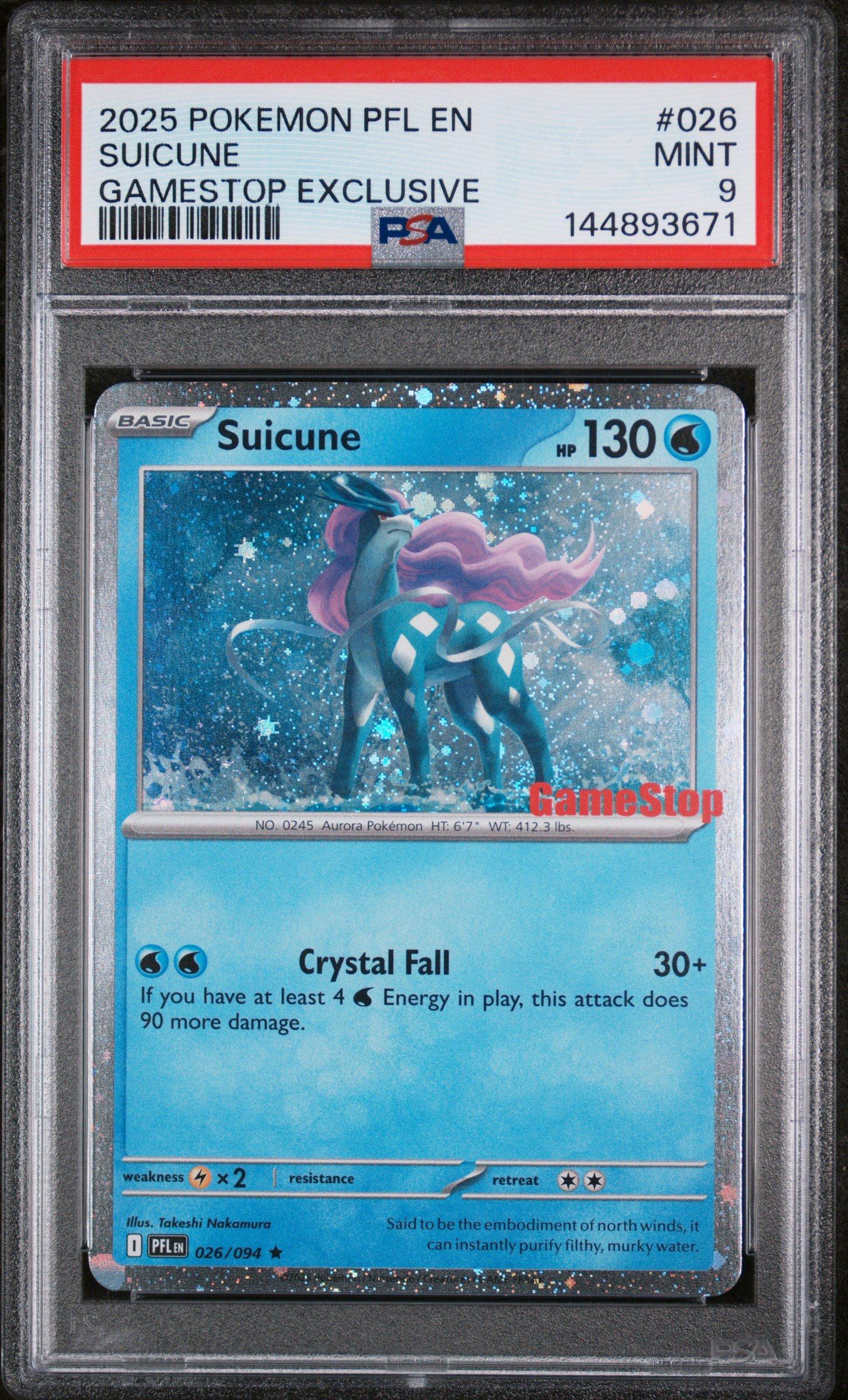 2025 Pokemon Pfl En-phantasmal Flames 026 Suicune Gamestop