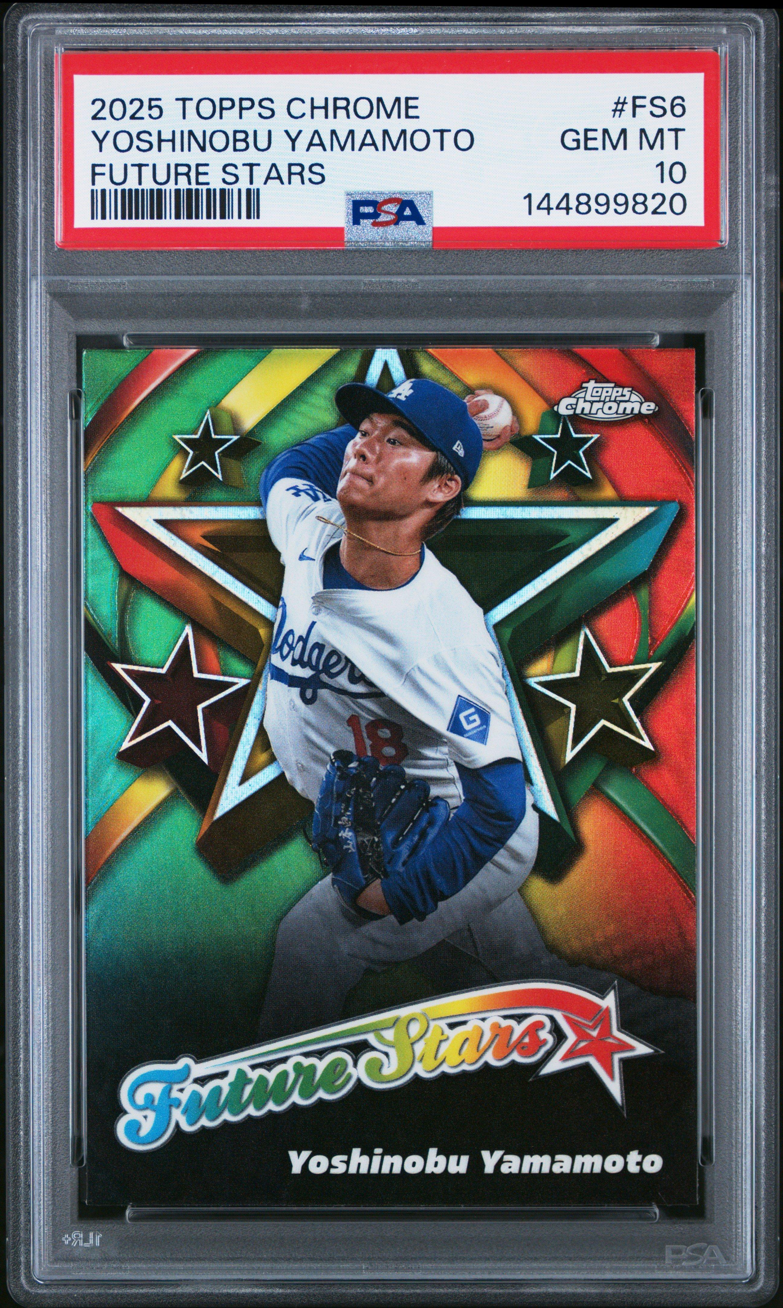 2025 Topps Chrome Future Stars Fs6 Yoshinobu Yamamoto PSA 10