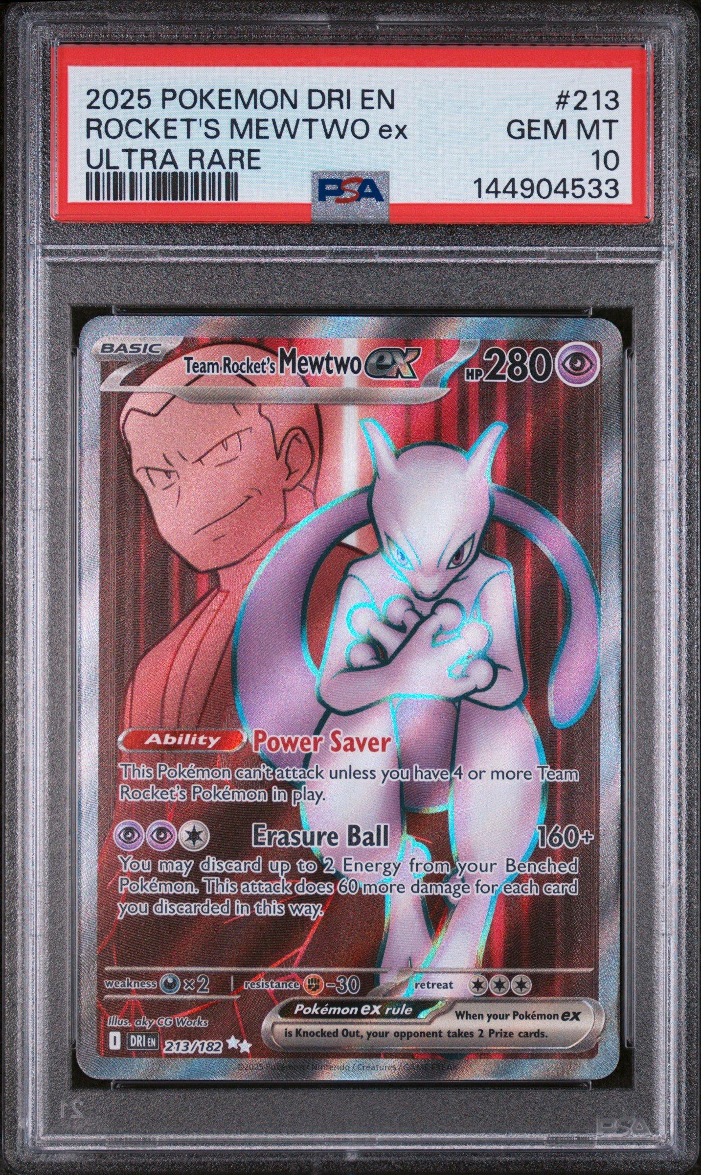 2025 Pokemon Dri En-destined Rivals 213 Team Rocket's Mewtwo Ex