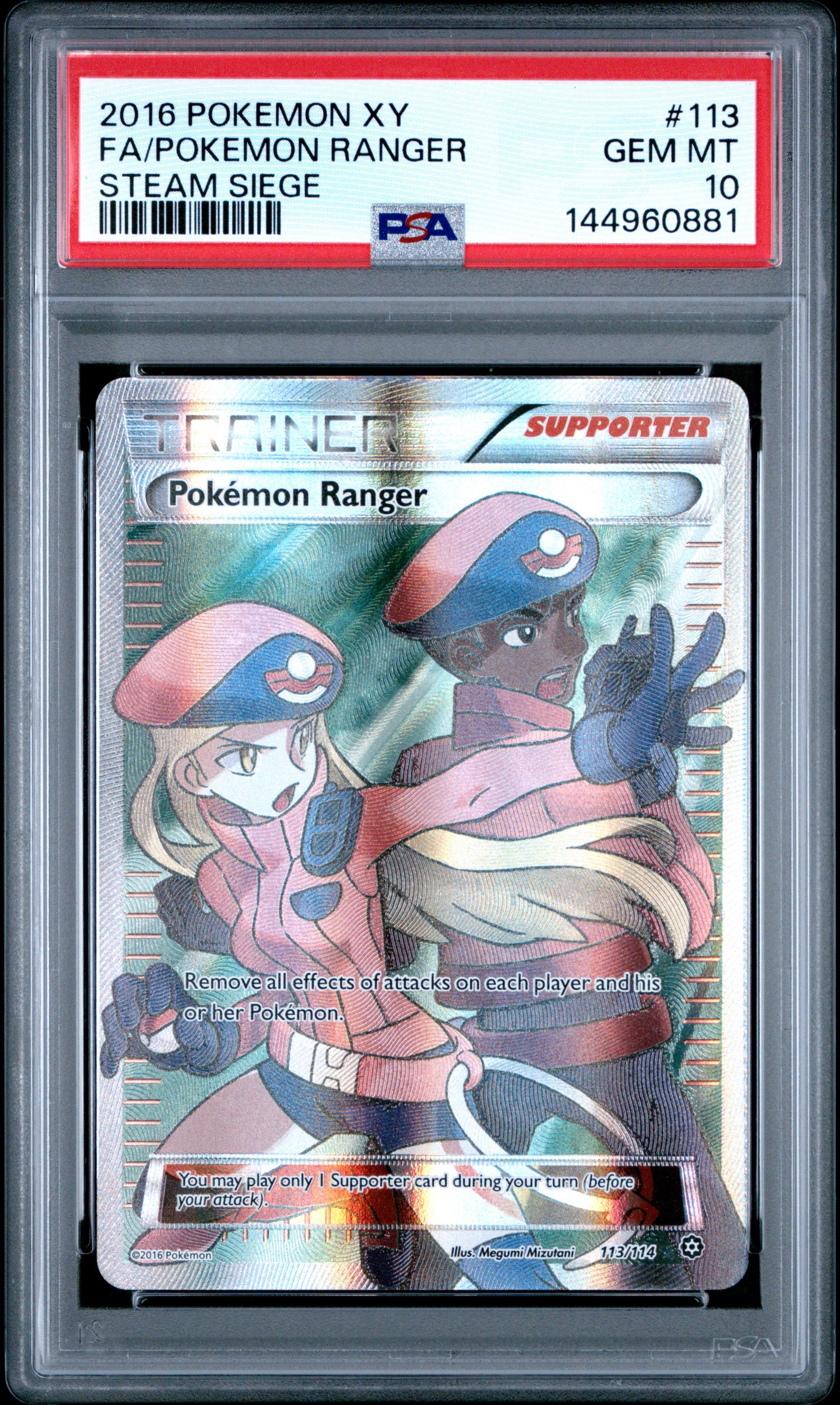 2016 Pokemon Xy Steam Siege 113 Full Art/pokemon Ranger PSA 10 Graded Card  | GameStop