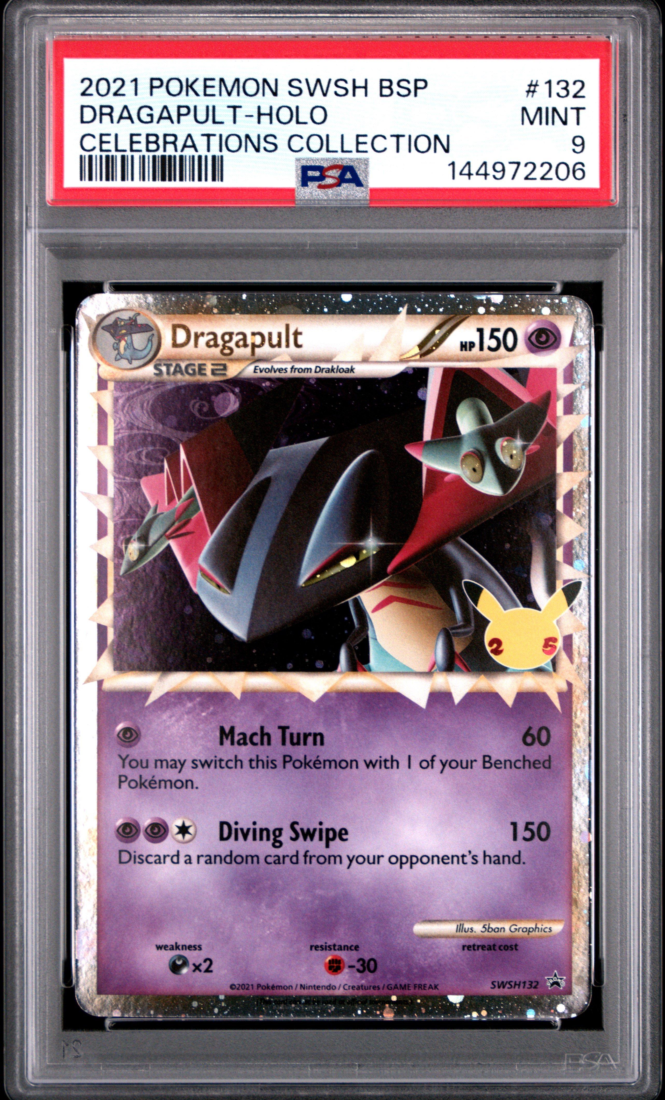 2021 Pokemon Swsh Black Star Promo 132 Dragapult-holo Celebrations