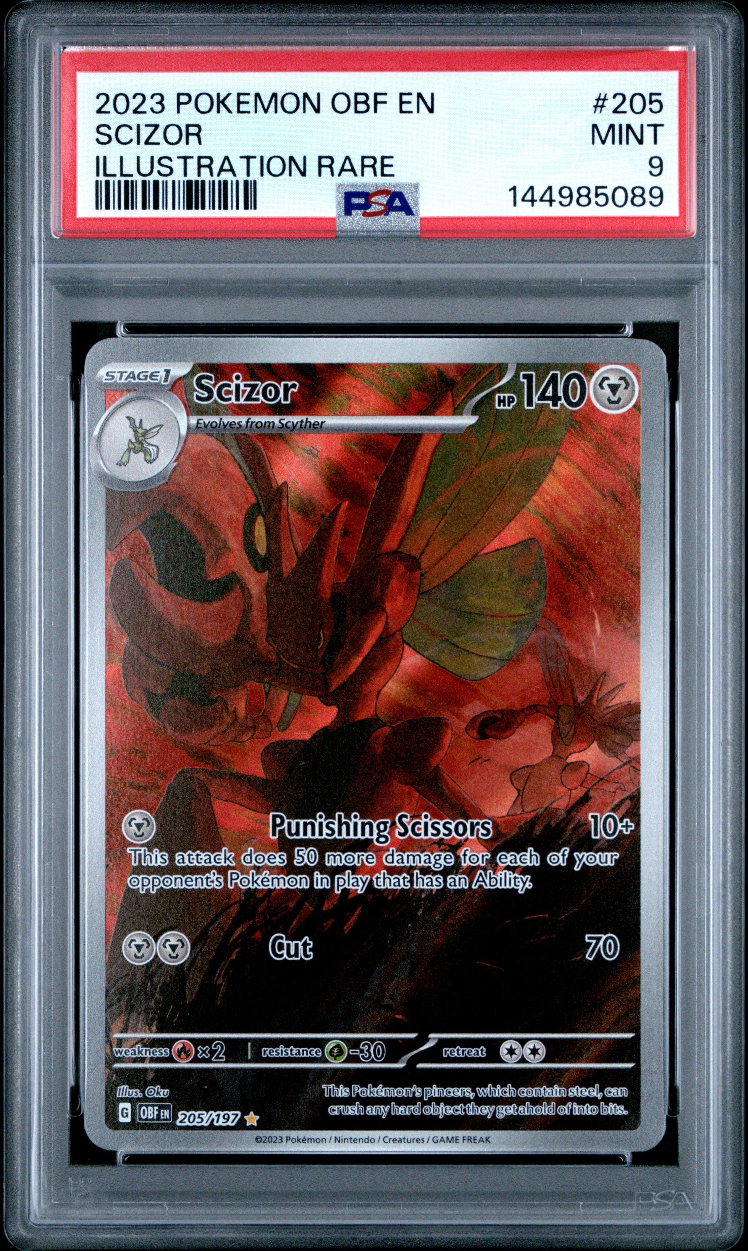 ポケファイ 2023 Pokemon Obf En-obsidian Flames 205 Scizor Illustration Rare