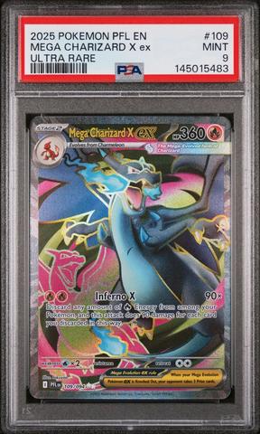 2025 Pokemon Pfl En-phantasmal Flames 109 Mega Charizard X Ex
