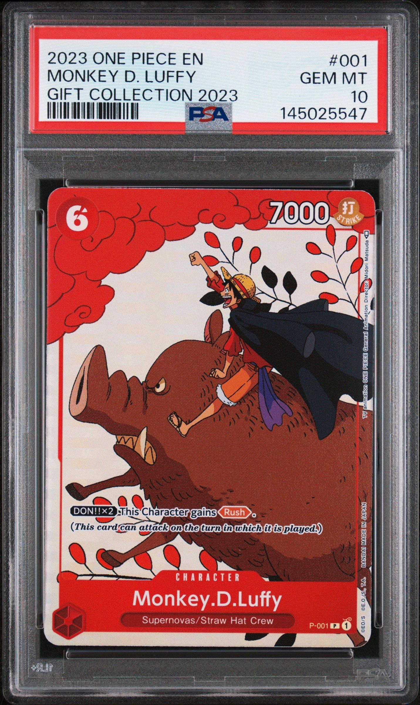 2023 One Piece Gift Collection 2023 001 Monkey D. Luffy PSA 10