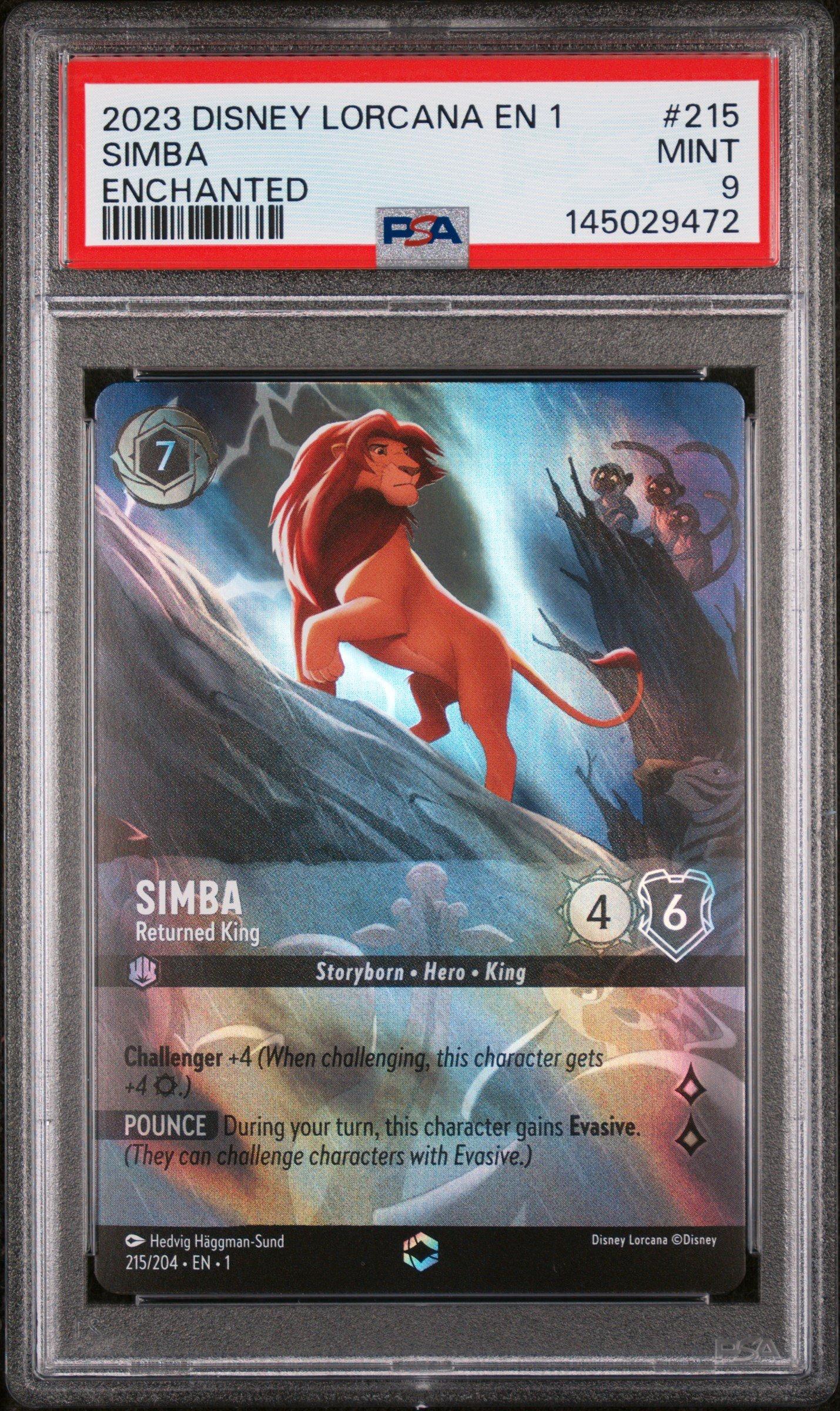 2023 Disney Lorcana En 1-the First Chapter 215 Simba - Returned