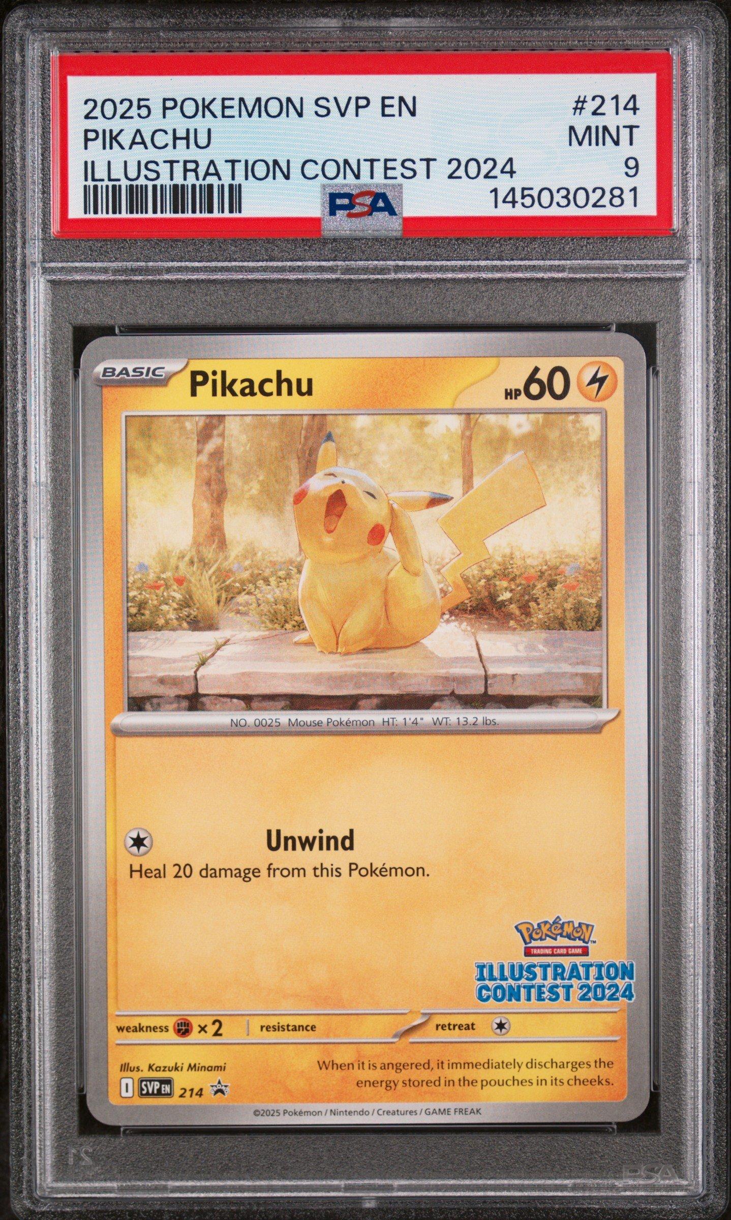 2025 Pokemon Svp En-sv Black Star Promo 214 Pikachu Illustration