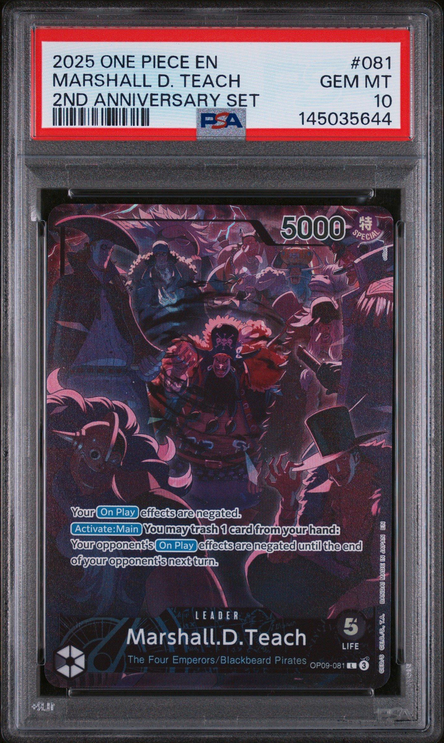 2025 One Piece English Version 2nd Anniversary Set 081 Marshall D