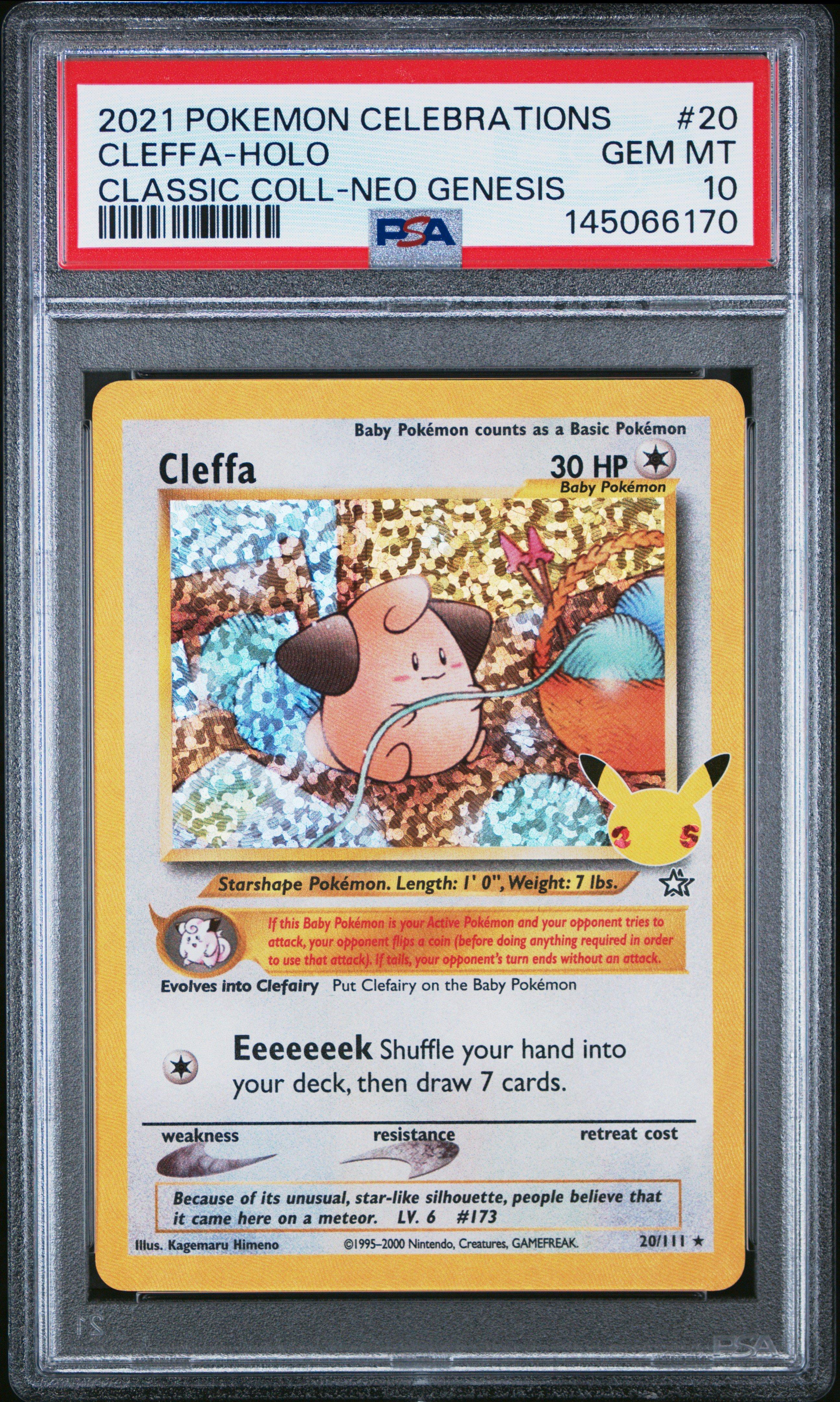 pokemon cleffa card (202/197)  PokeGuard If tails Cleffa 48/144 - Skyridge -