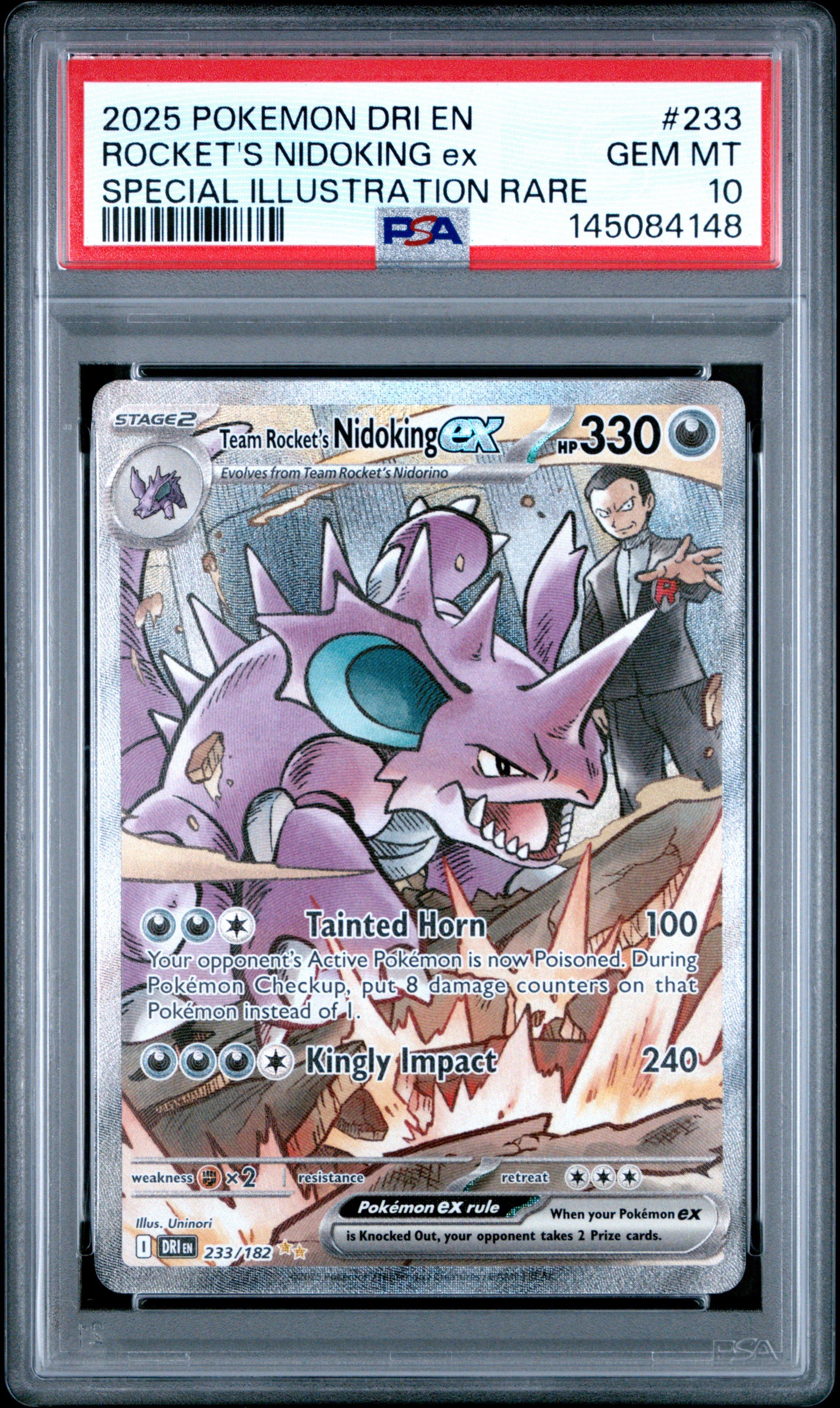 2025 Pokemon Dri En-destined Rivals 233 Team Rocket's Nidoking Ex