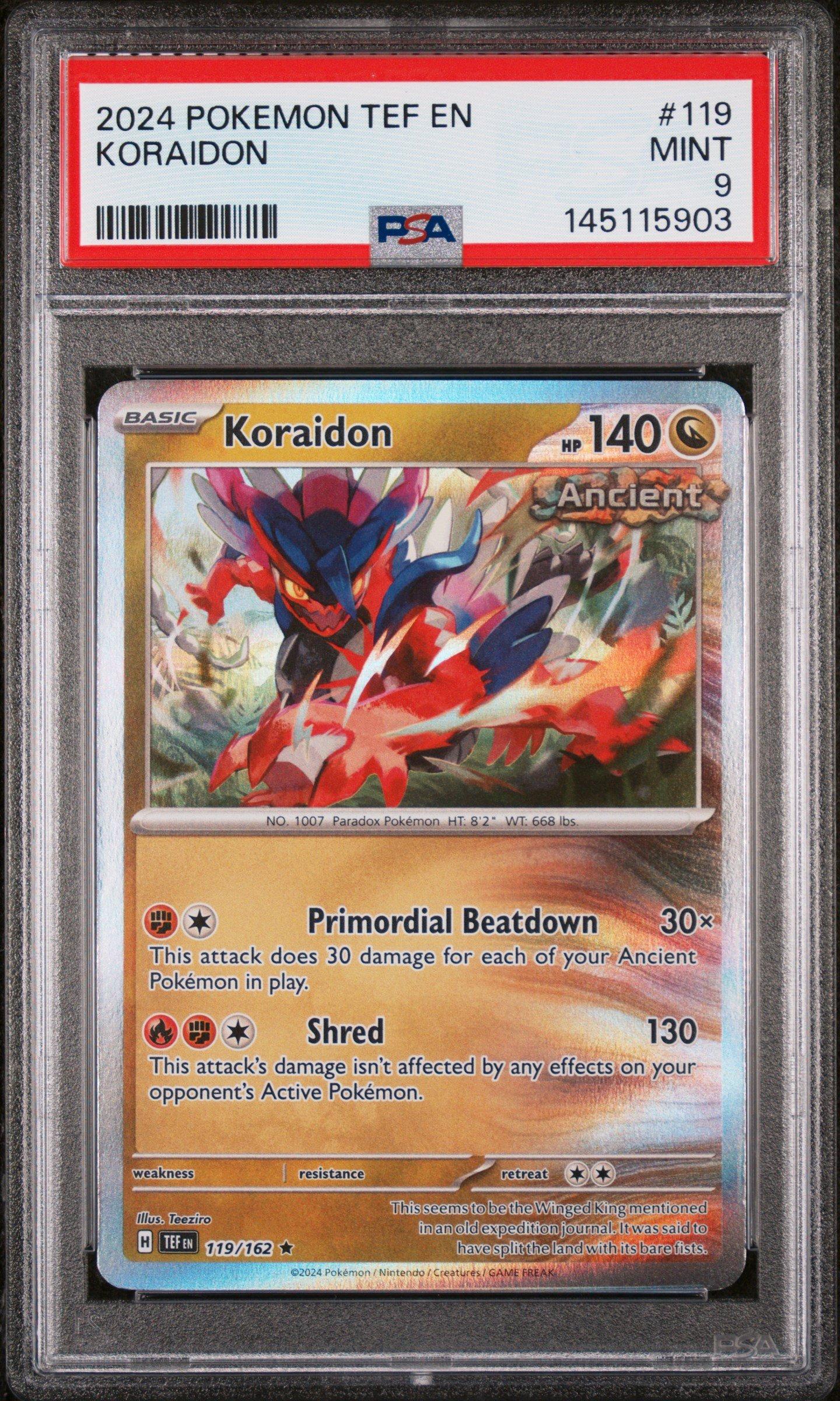 pokemon card 119 162 Koraidon Rare SV05: Temporal Forces 119/162 – archivebyx This attacks damage isnt affected by any effects on your opponents Active Pokémon Koraidon #119 Prices | Pokemon