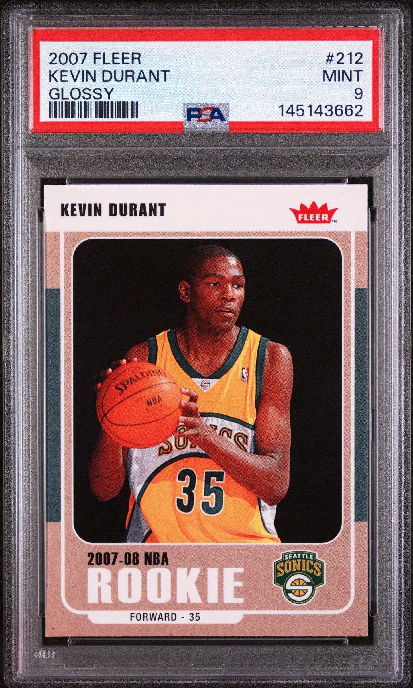 2007 Fleer 212 Kevin Durant Glossy PSA 9
