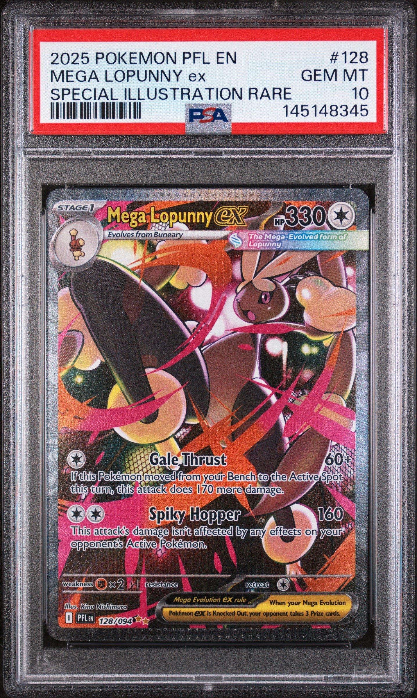 2025 Pokemon Pfl En-phantasmal Flames 128 Mega Lopunny Ex Special