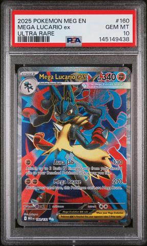 2025 Pokemon Meg En-mega Evolution 160 Mega Lucario Ex Ultra Rare