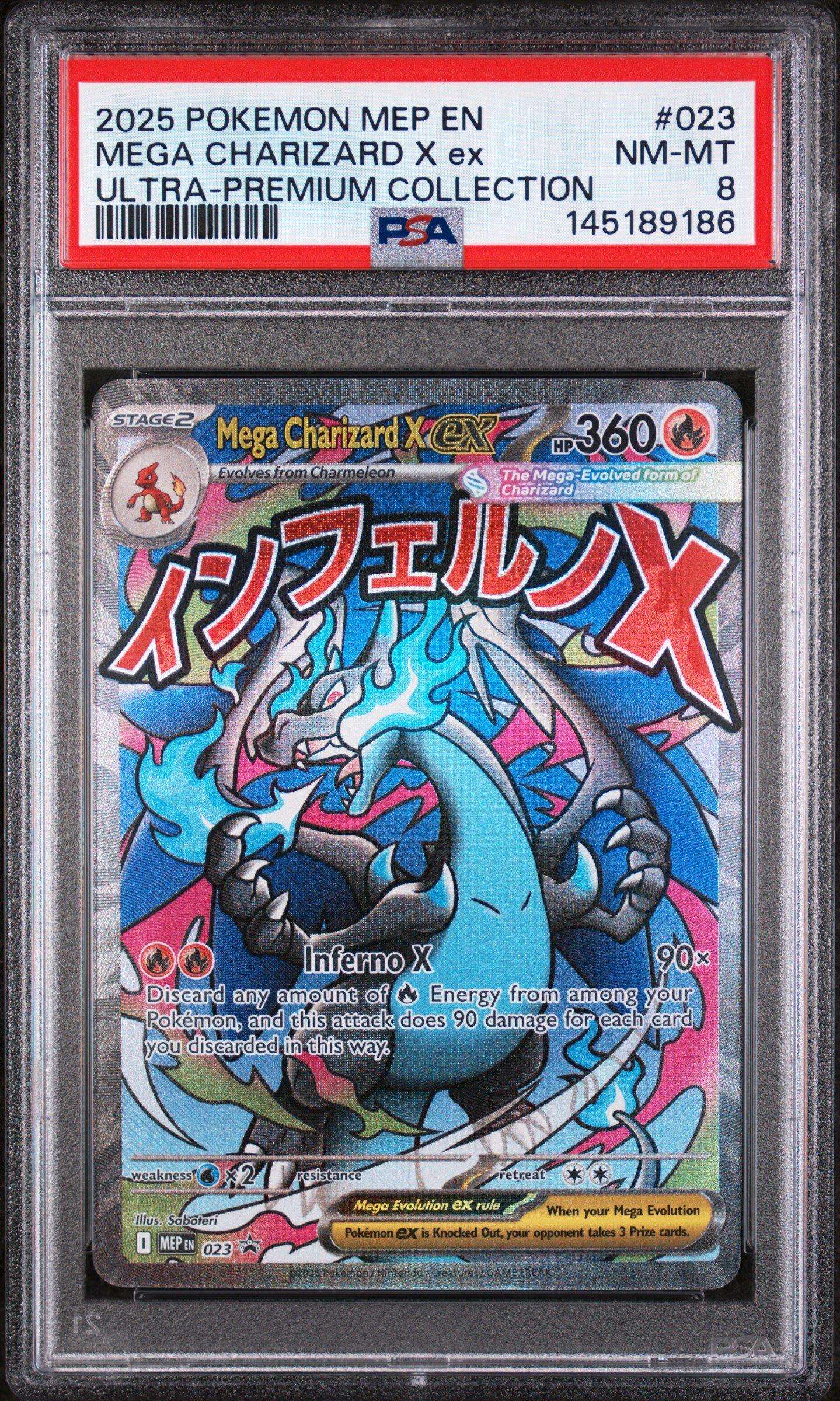 2025 Pokemon Mep En-me Black Star Promo 023 Mega Charizard X Ex