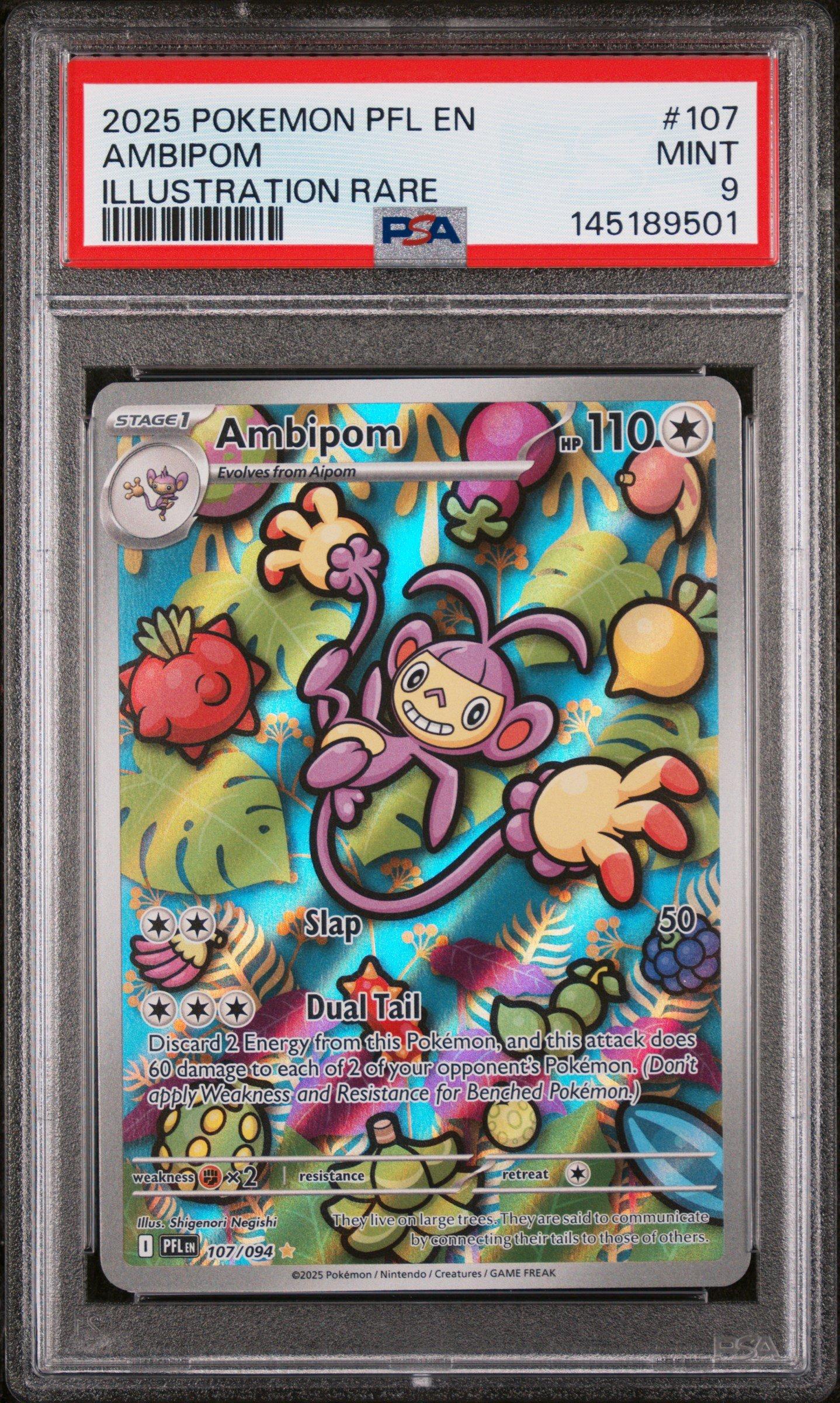 ambipom pokemon card - 146/182 - Paradox Rift Preserved in a tamper 107/094 Ambipom - Extended Artwork