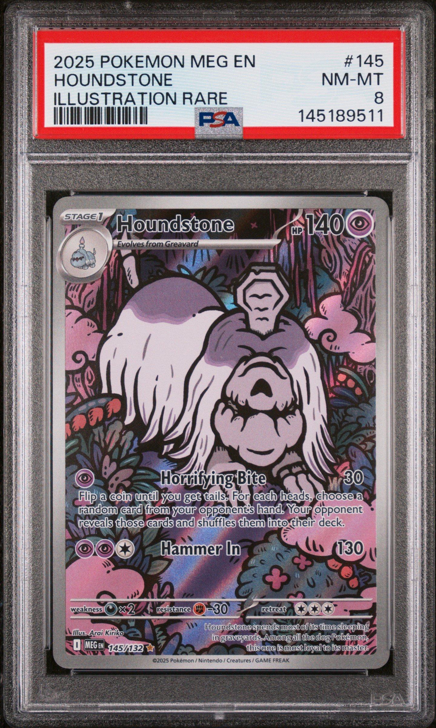 2025 Pokemon Meg En-mega Evolution 145 Houndstone Illustration
